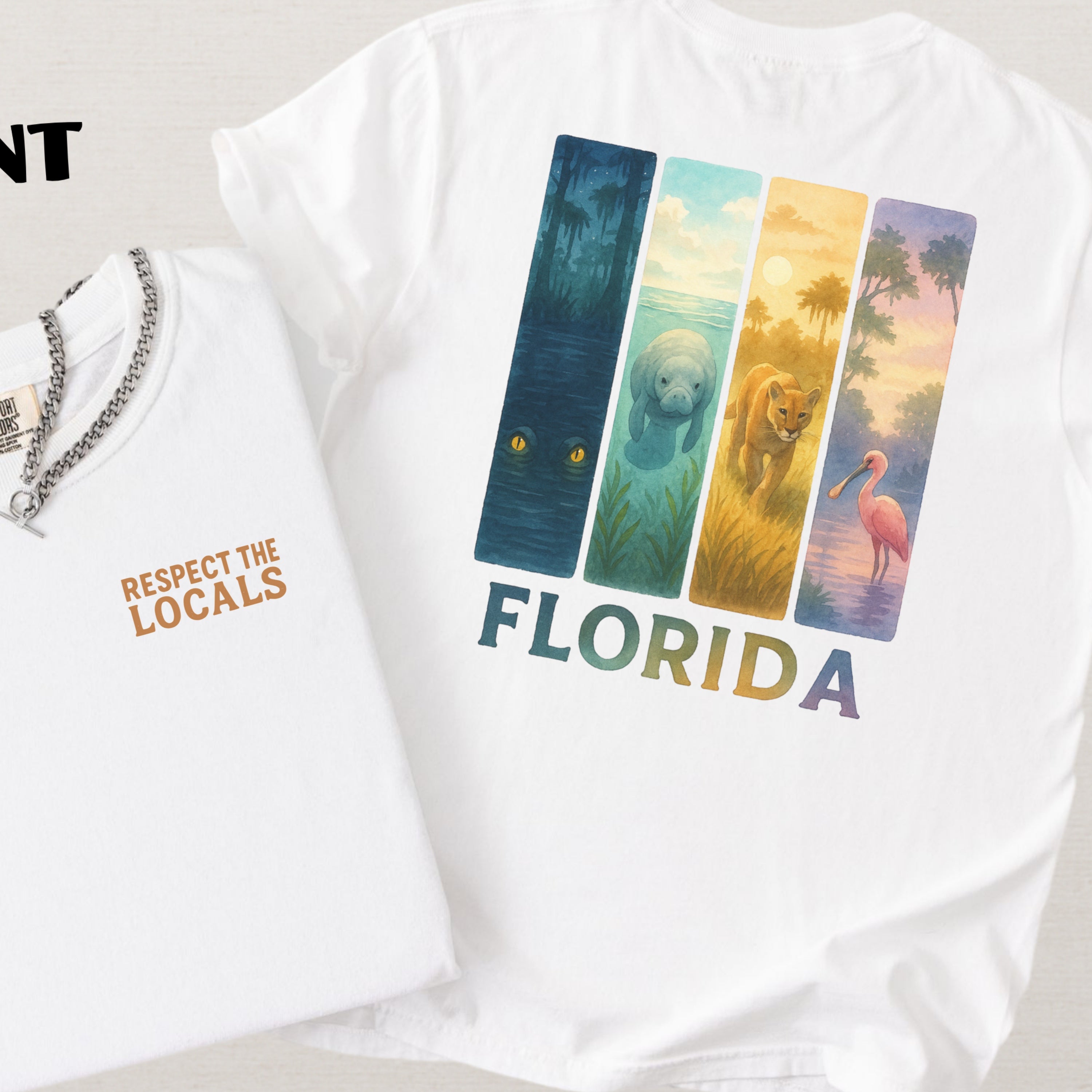 Respect The Locals Florida Comfort Colors Souvenir T-Shirt