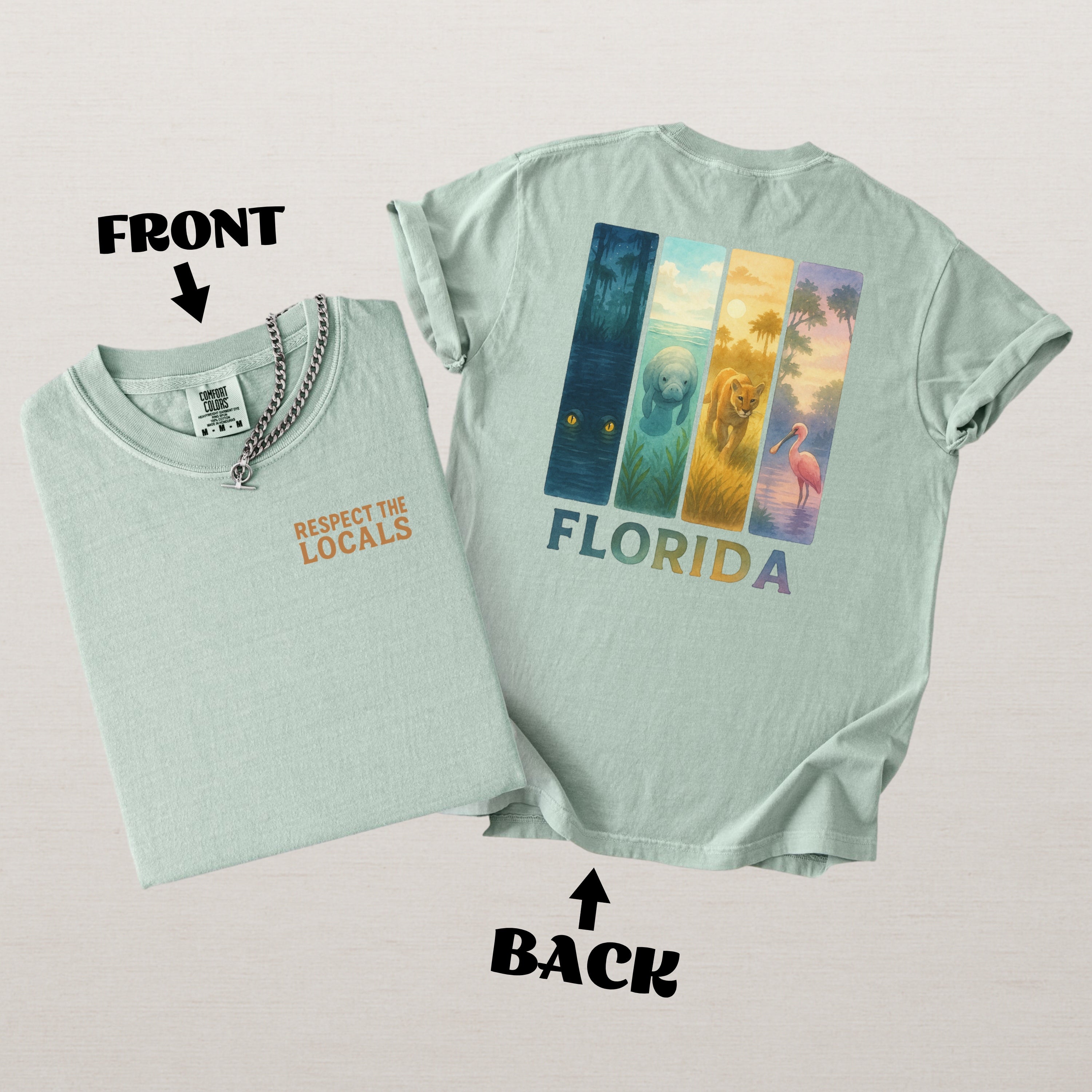 Respect The Locals Florida Comfort Colors Souvenir T-Shirt