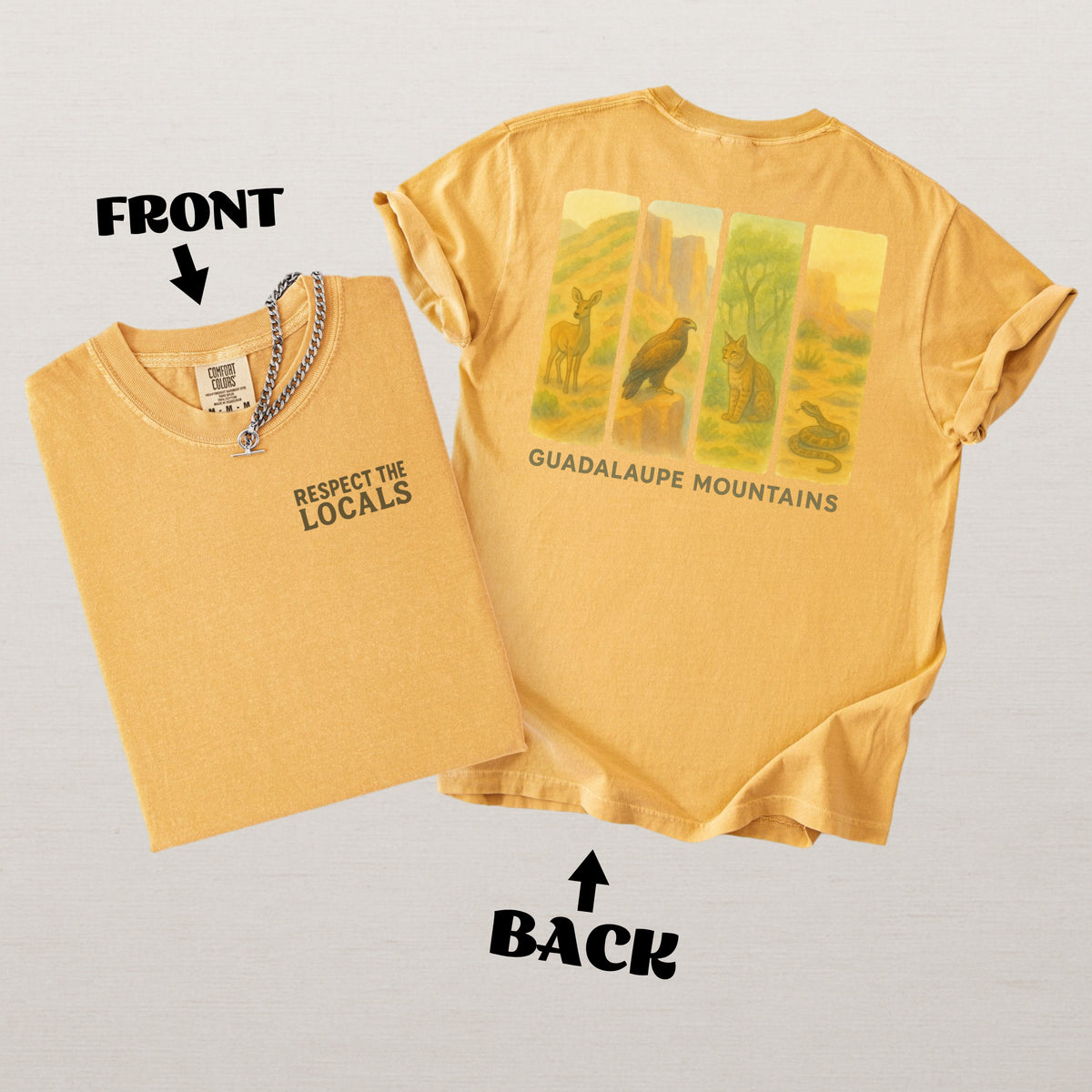 Respect The Locals Guadalupe Mountains National Park Comfort Colors Souvenir T-Shirt