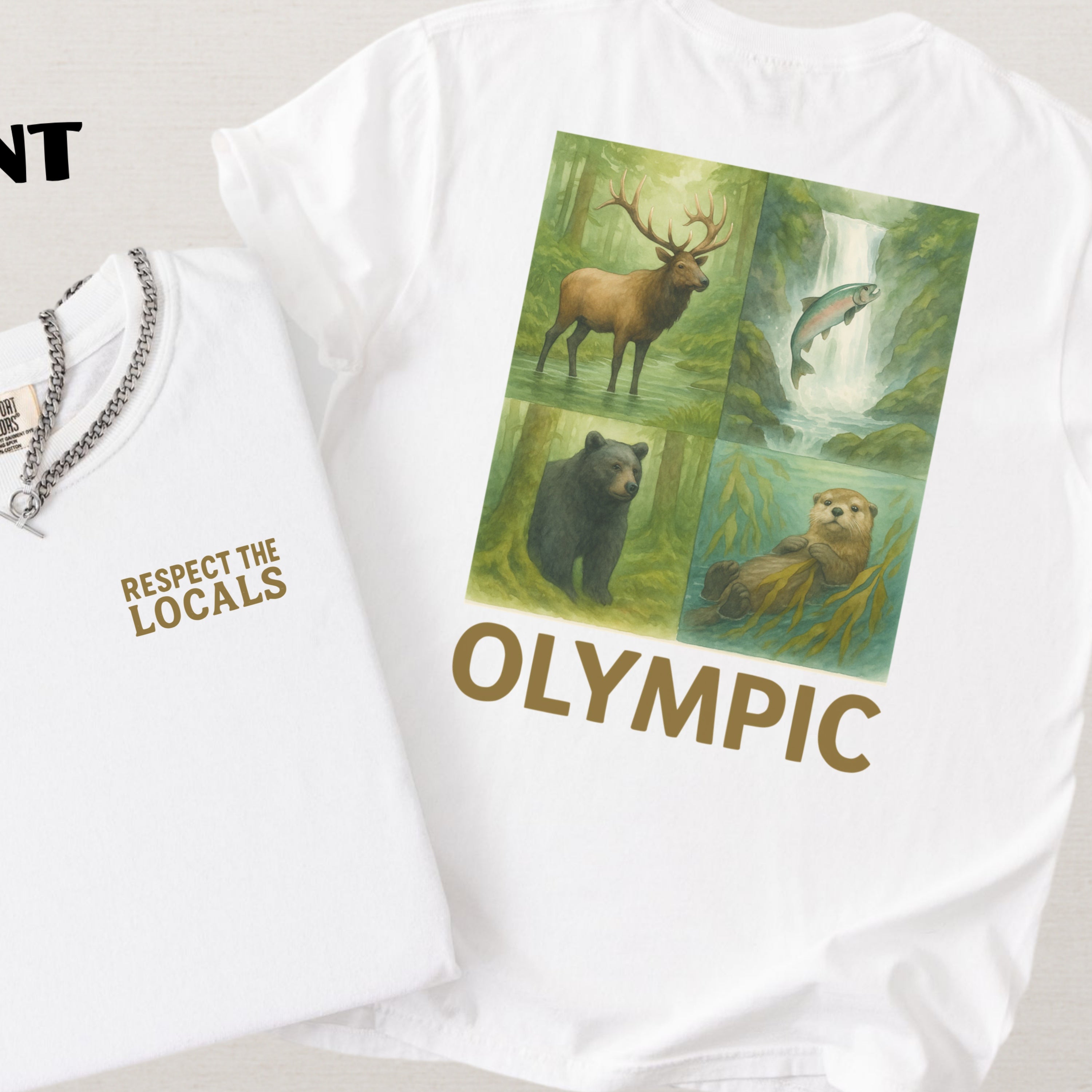 Respect The Locals Olympic National Park Comfort Colors Souvenir T-Shirt