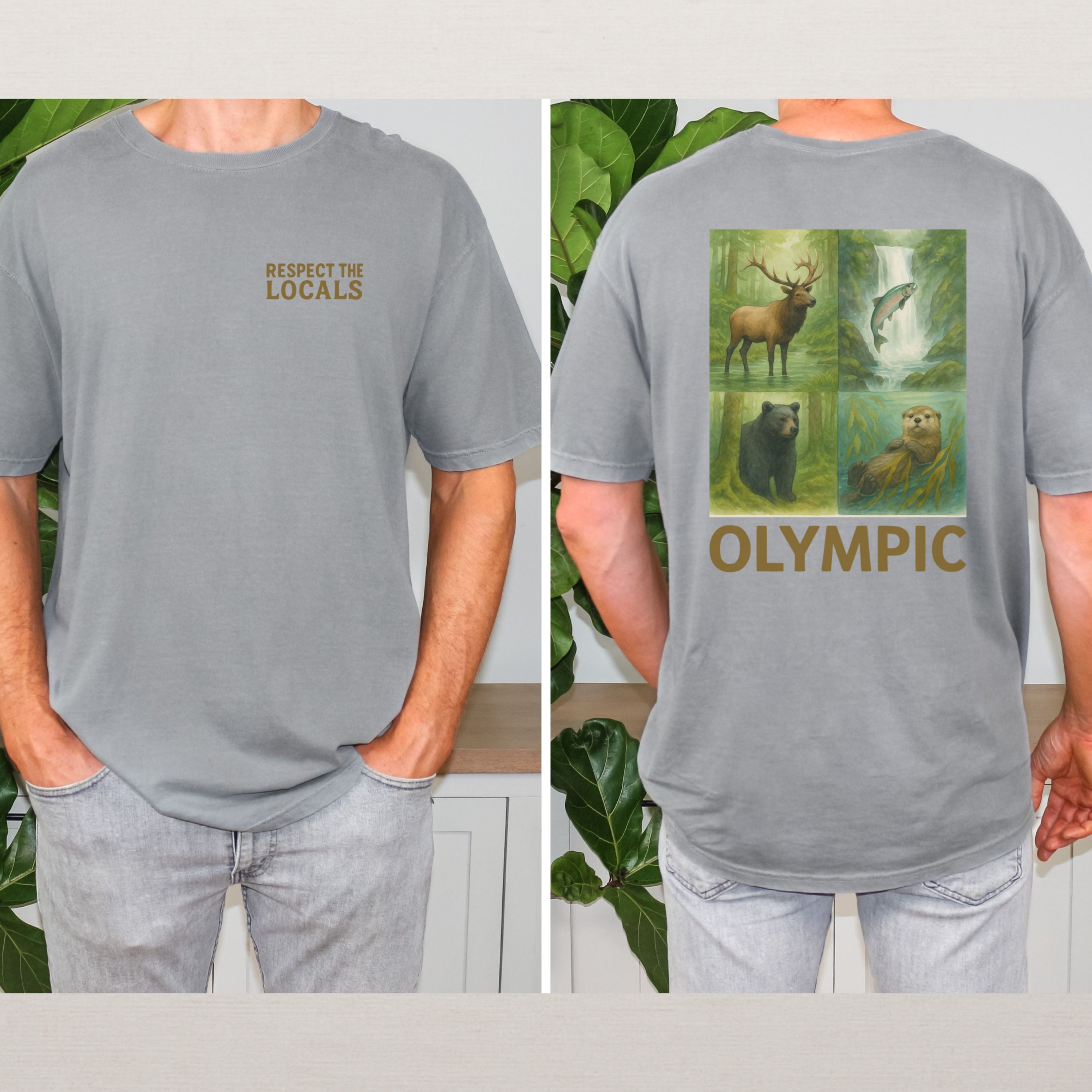 Respect The Locals Olympic National Park Comfort Colors Souvenir T-Shirt