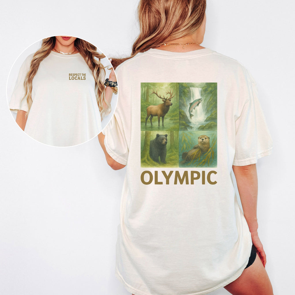 Respect The Locals Olympic National Park Comfort Colors Souvenir T-Shirt