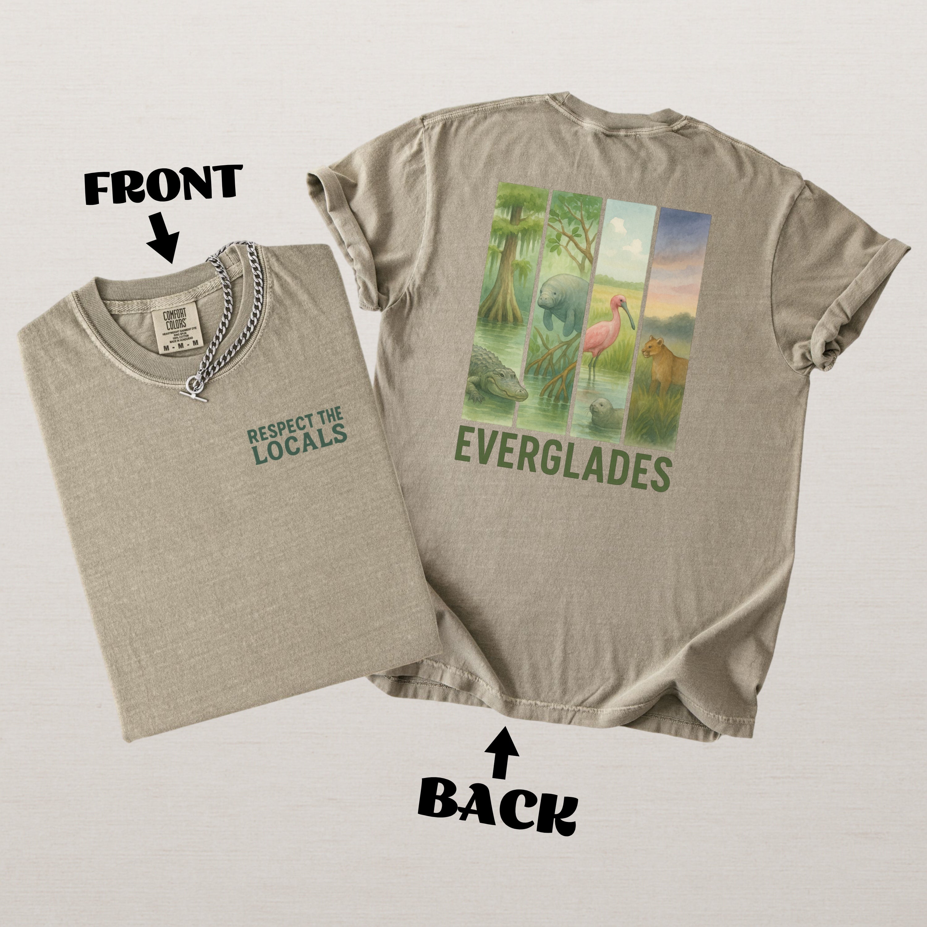 Respect The Locals Shirt Everglades National Park Comfort Colors Souvenir T-Shirt
