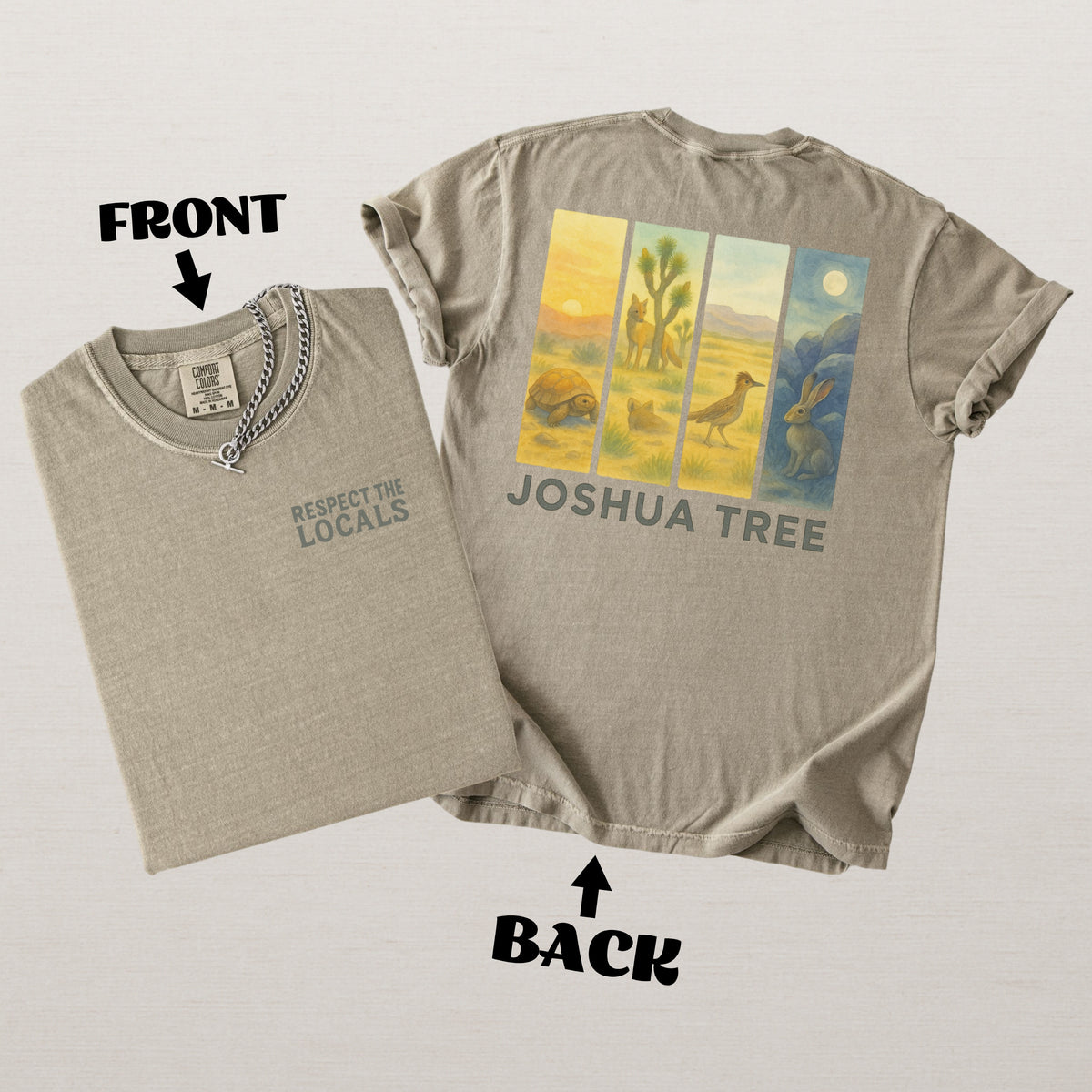 Respect The Locals Shirt Joshua Tree National Park Comfort Colors Souvenir T-Shirt