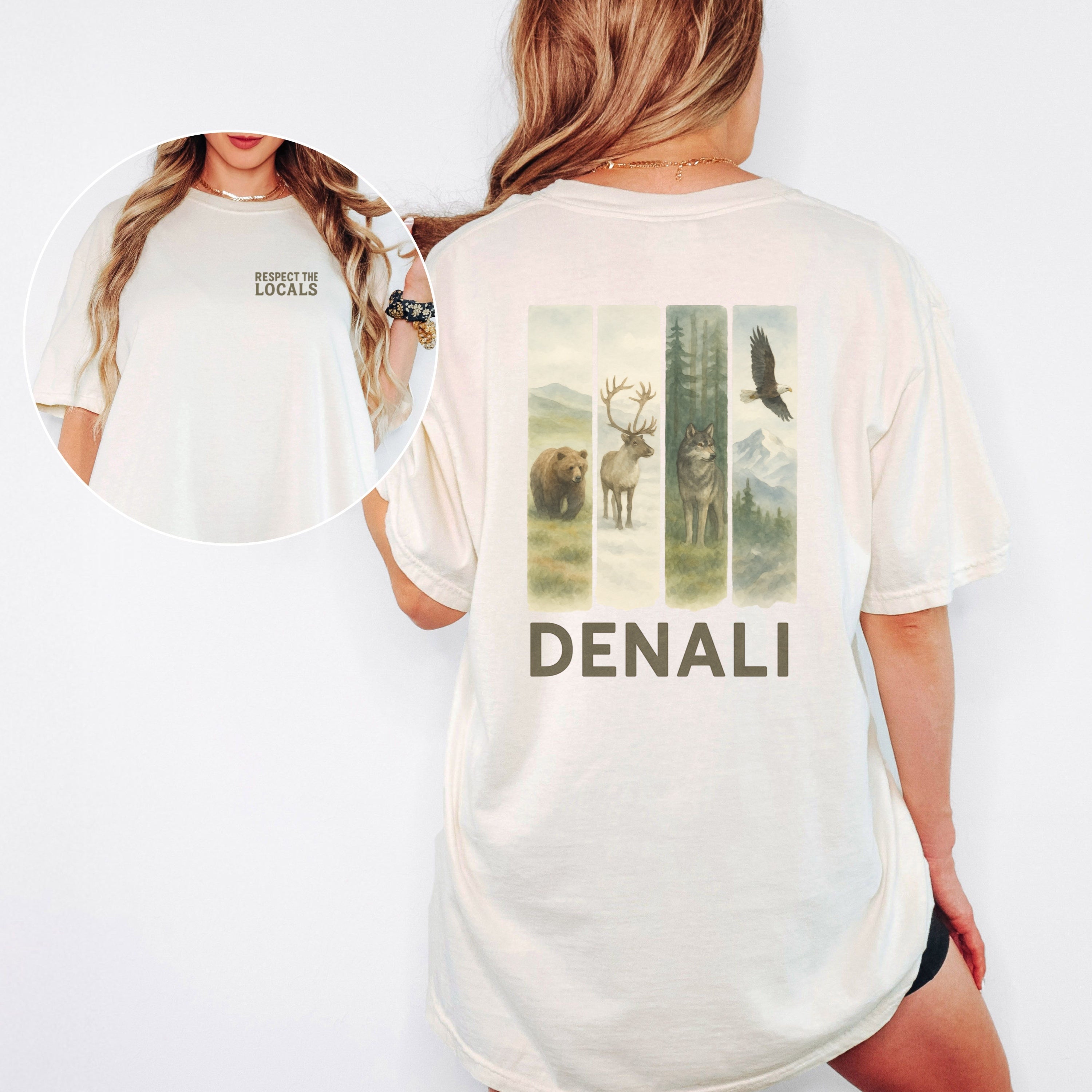 Respect The Locals Denali National Park Comfort Colors Souvenir T-Shirt