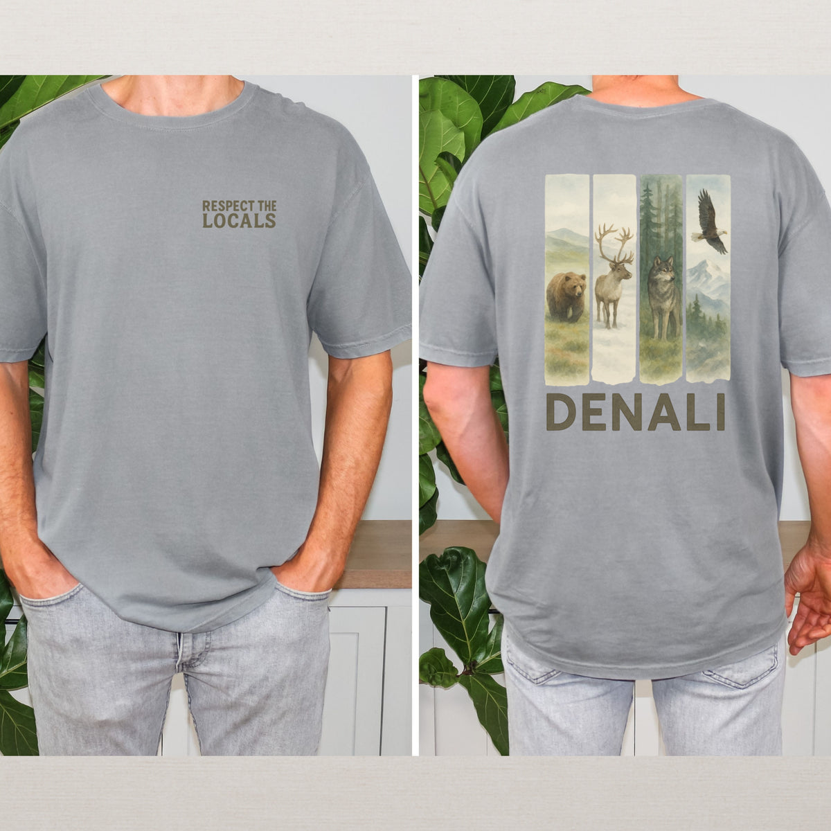 Respect The Locals Denali National Park Comfort Colors Souvenir T-Shirt