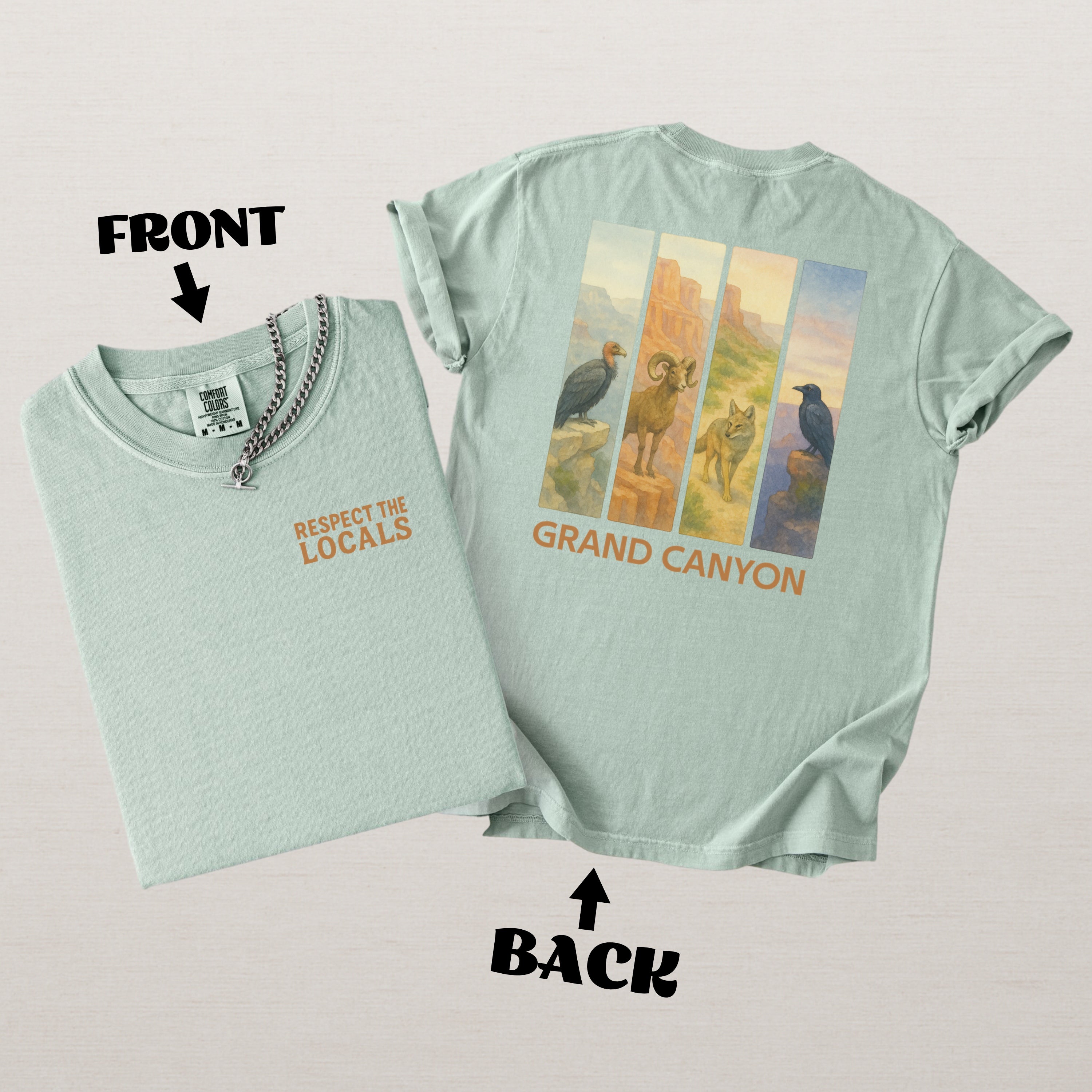 Respect The Locals Grand Canyon National Park Comfort Colors Souvenir T-Shirt