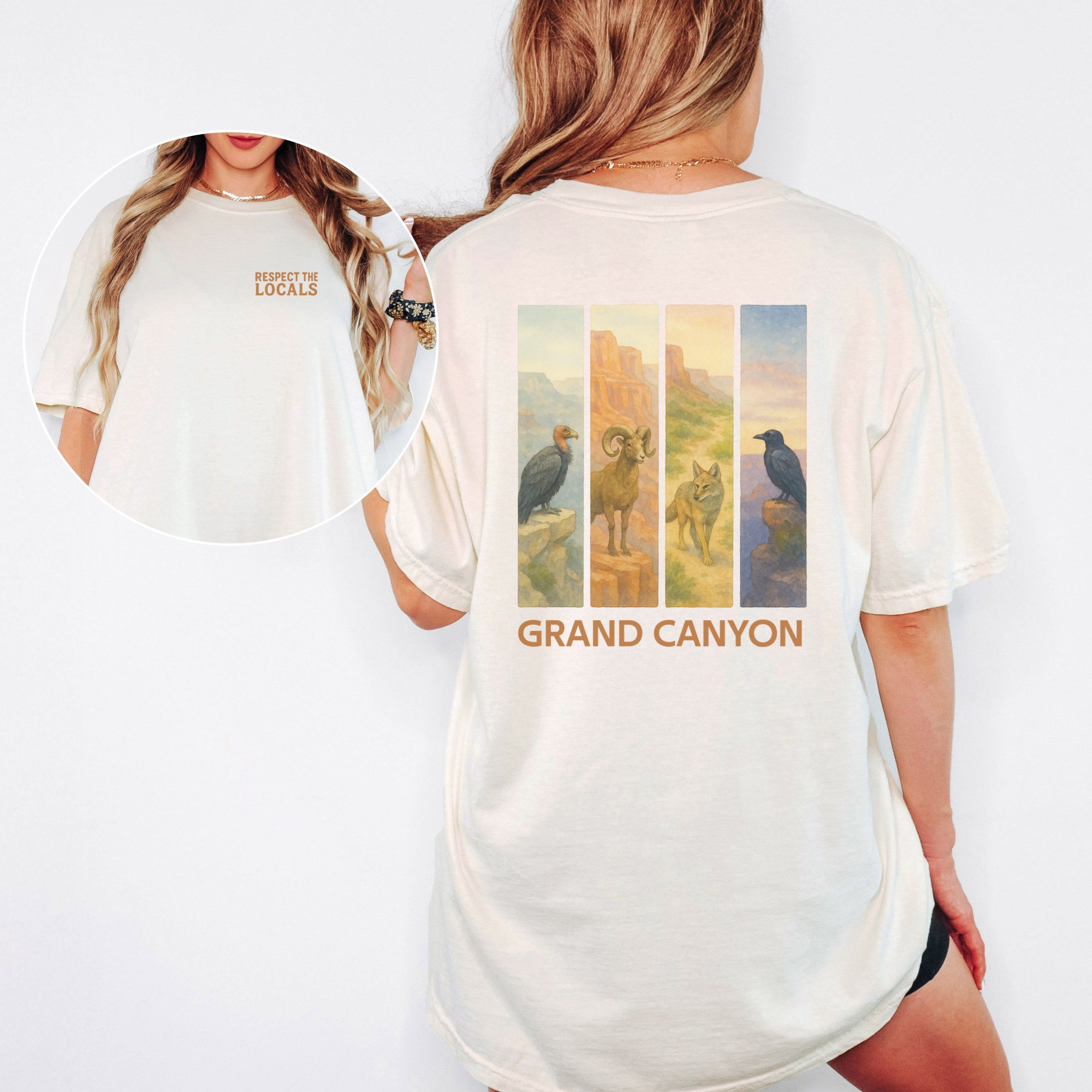 Respect The Locals Grand Canyon National Park Comfort Colors Souvenir T-Shirt