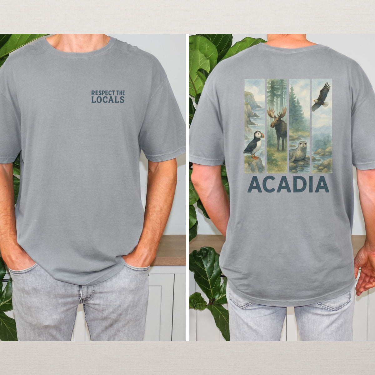 Respect The Locals Acadia National Park Comfort Colors Souvenir T-Shirt