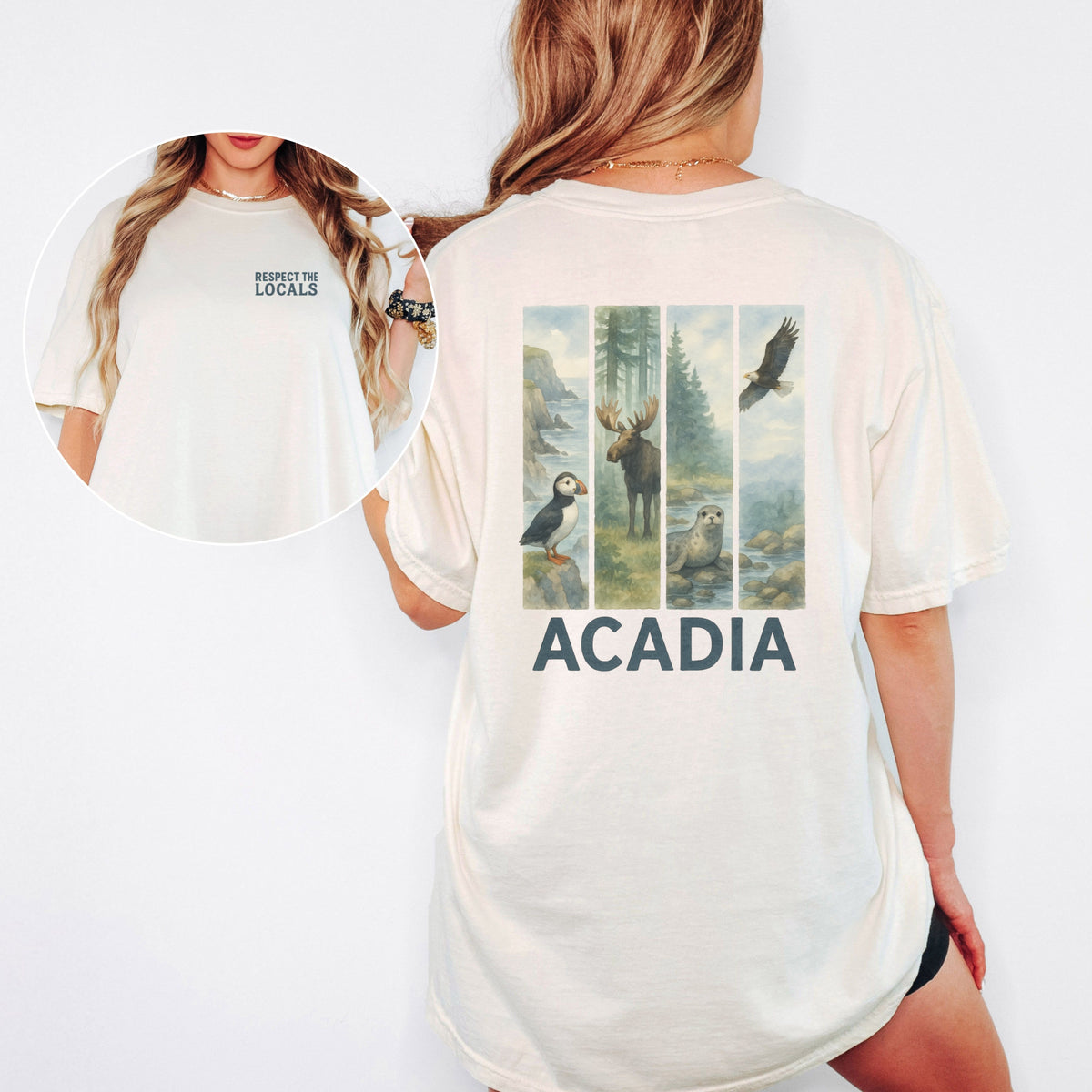 Respect The Locals Acadia National Park Comfort Colors Souvenir T-Shirt