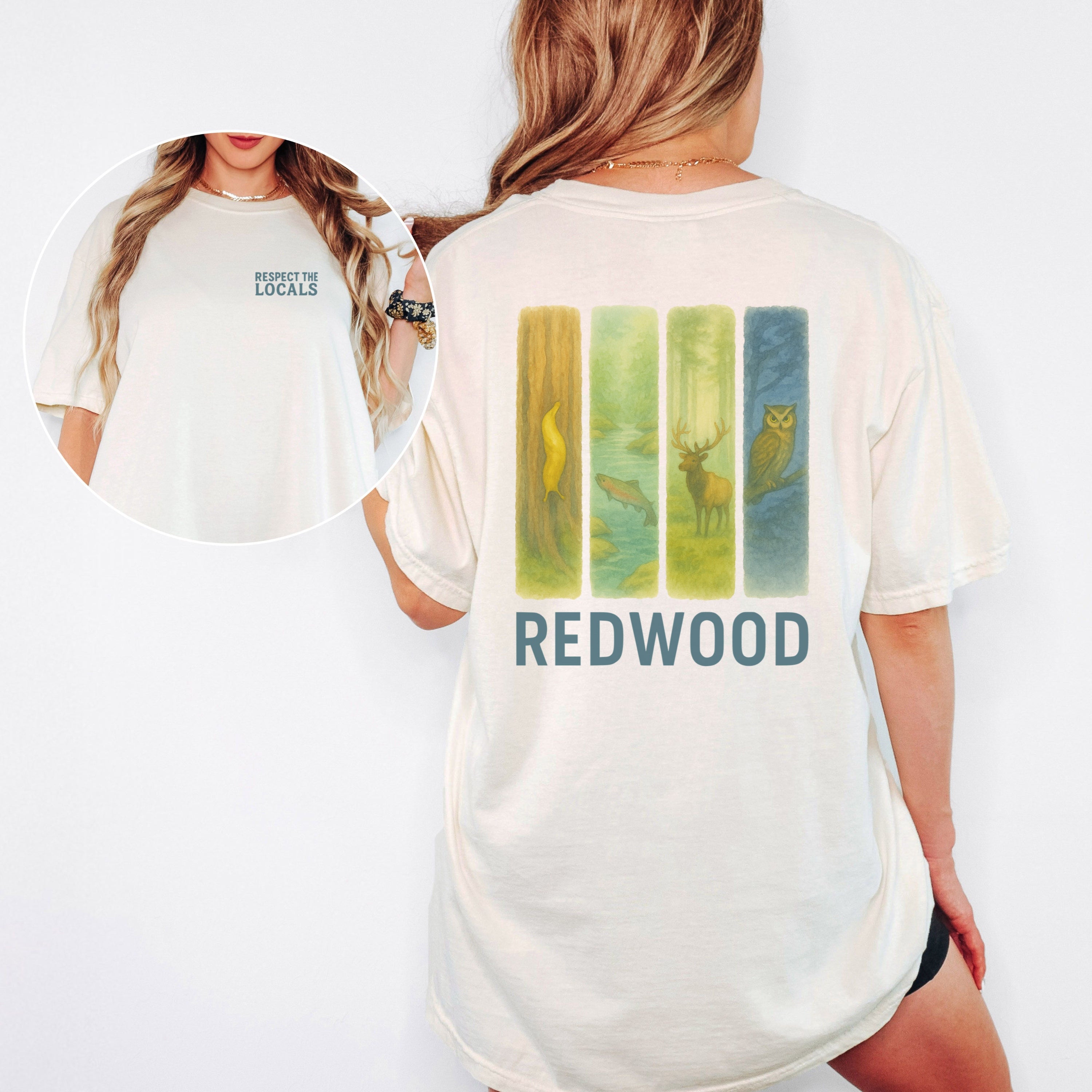 Respect The Locals Shirt Redwood National Park Comfort Colors Souvenir T-Shirt