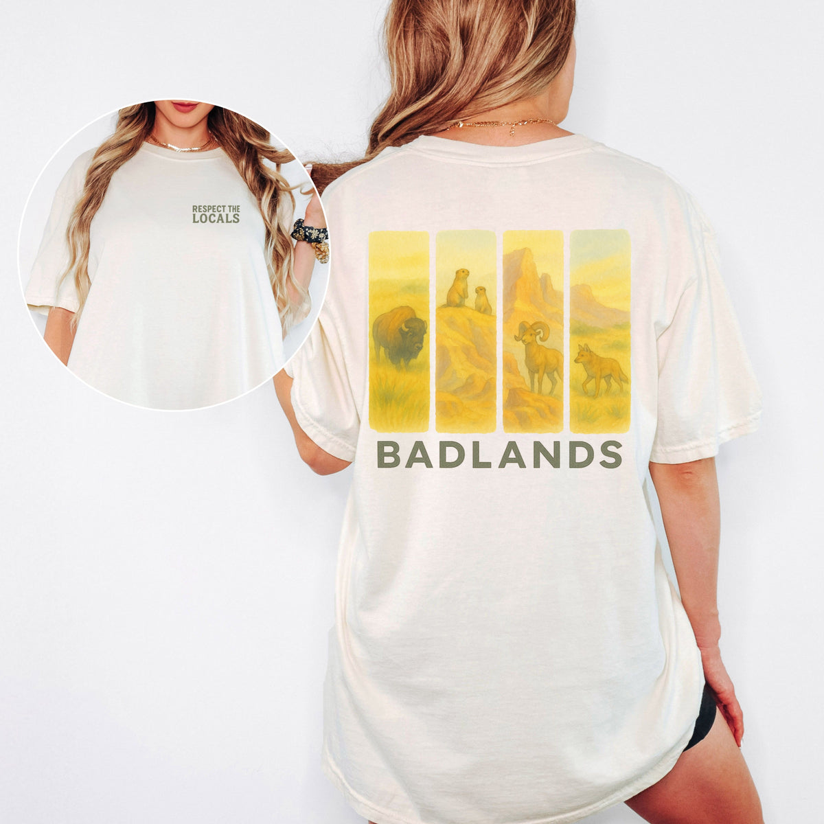 Respect The Locals Shirt Badlands National Park Comfort Colors Souvenir T-Shirt