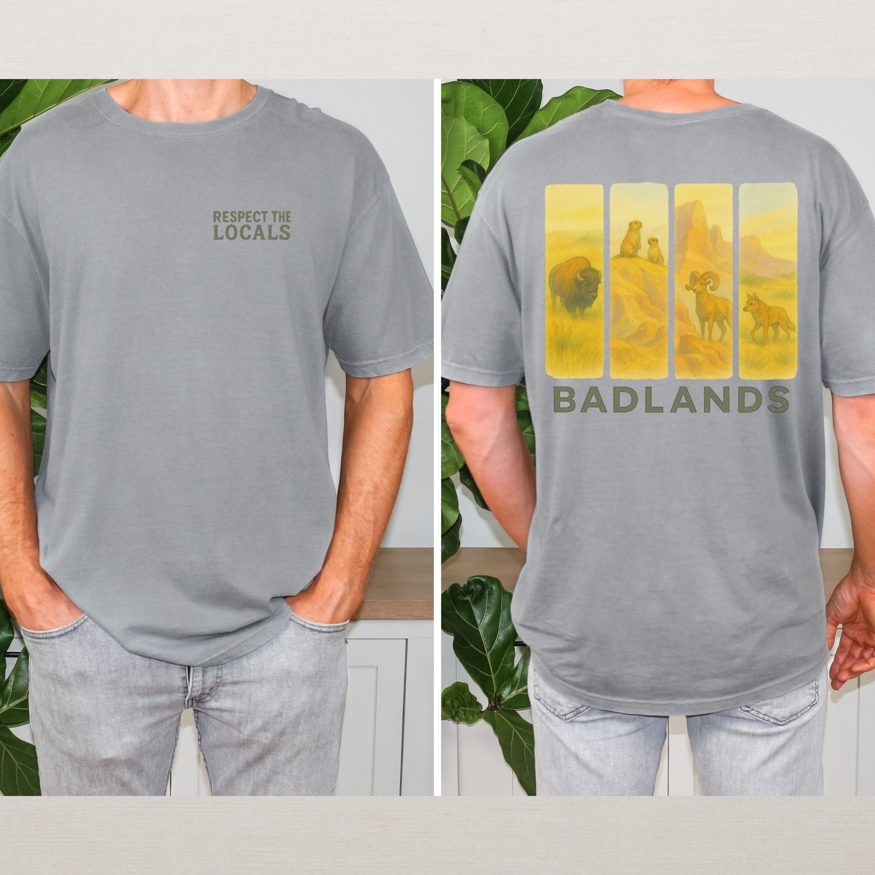 Respect The Locals Shirt Badlands National Park Comfort Colors Souvenir T-Shirt