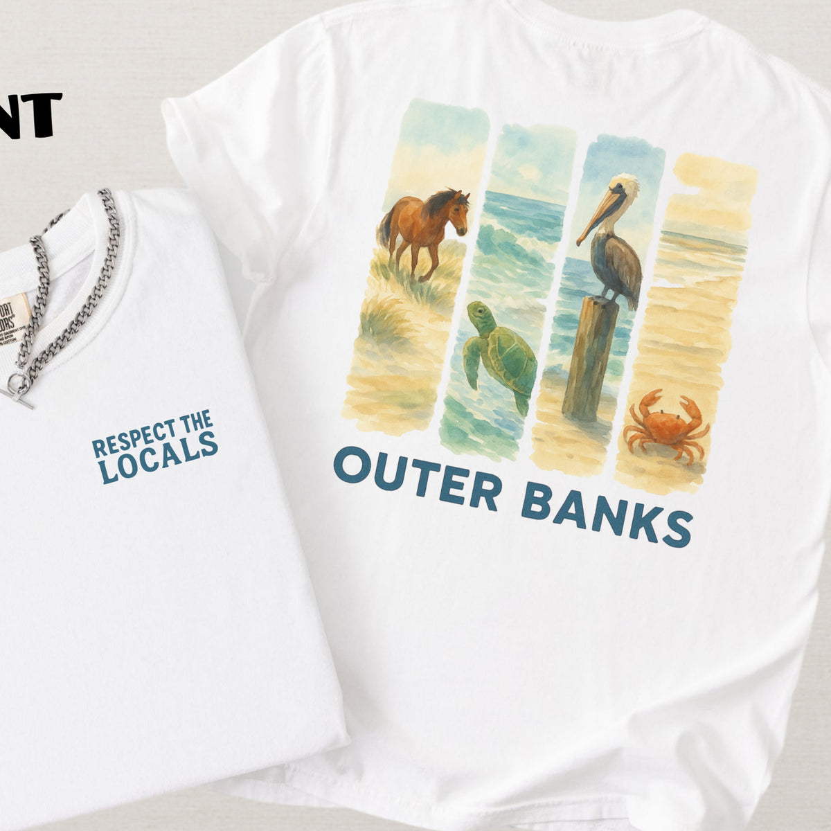 Respect The Locals Shirt Outer Banks Comfort Colors Souvenir T-Shirt