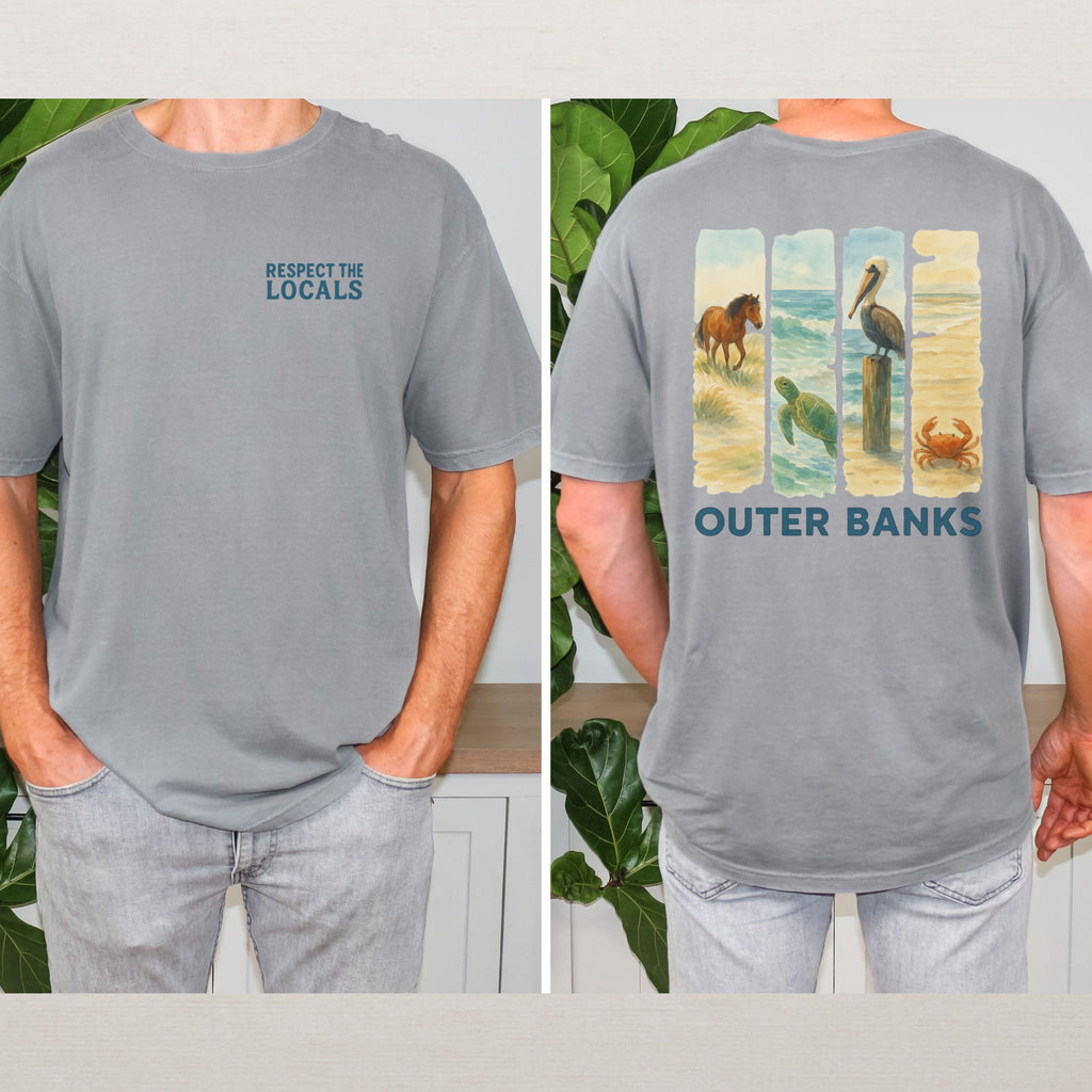 Respect The Locals Shirt Outer Banks Comfort Colors Souvenir T-Shirt