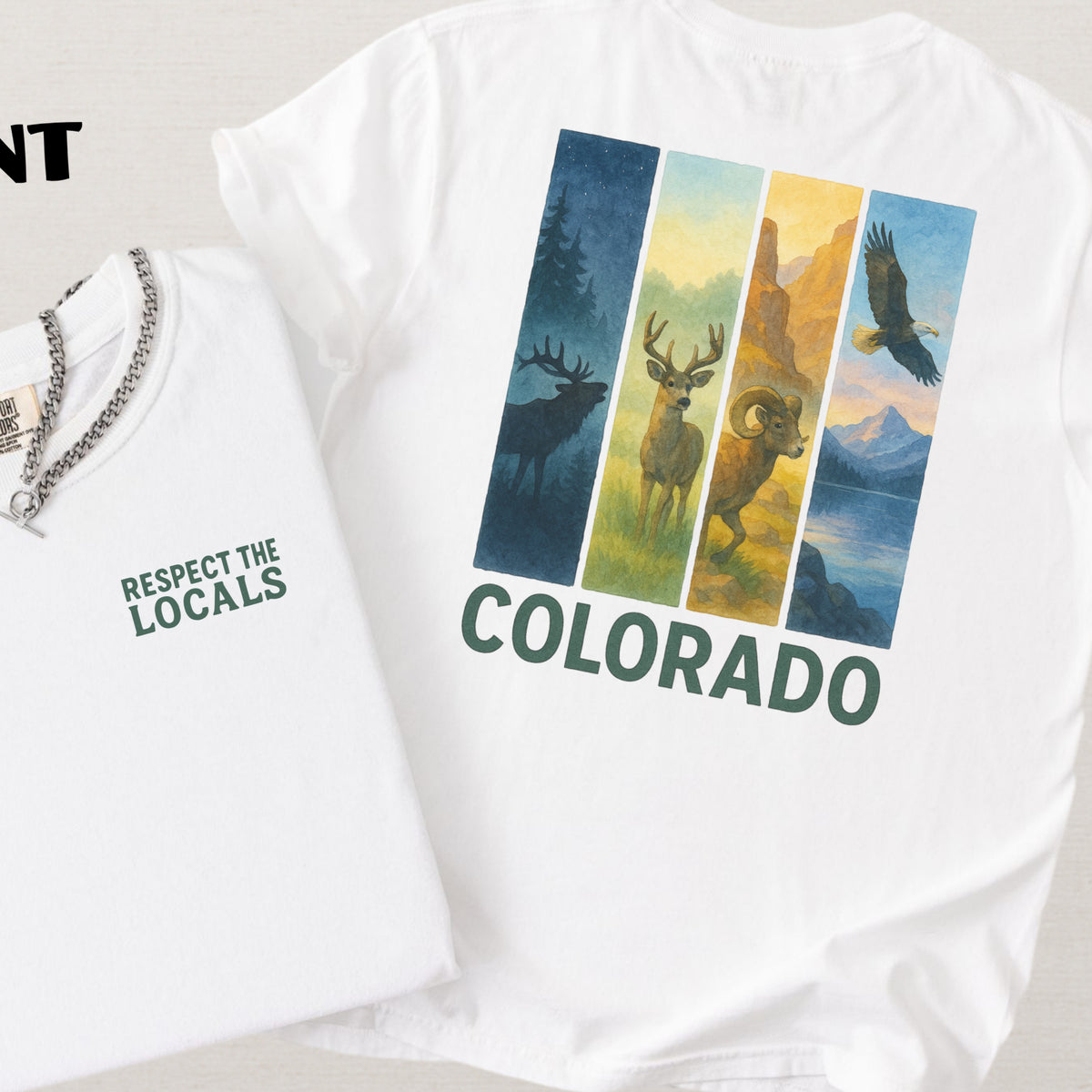 Respect The Locals Colorado Comfort Colors Souvenir T-Shirt