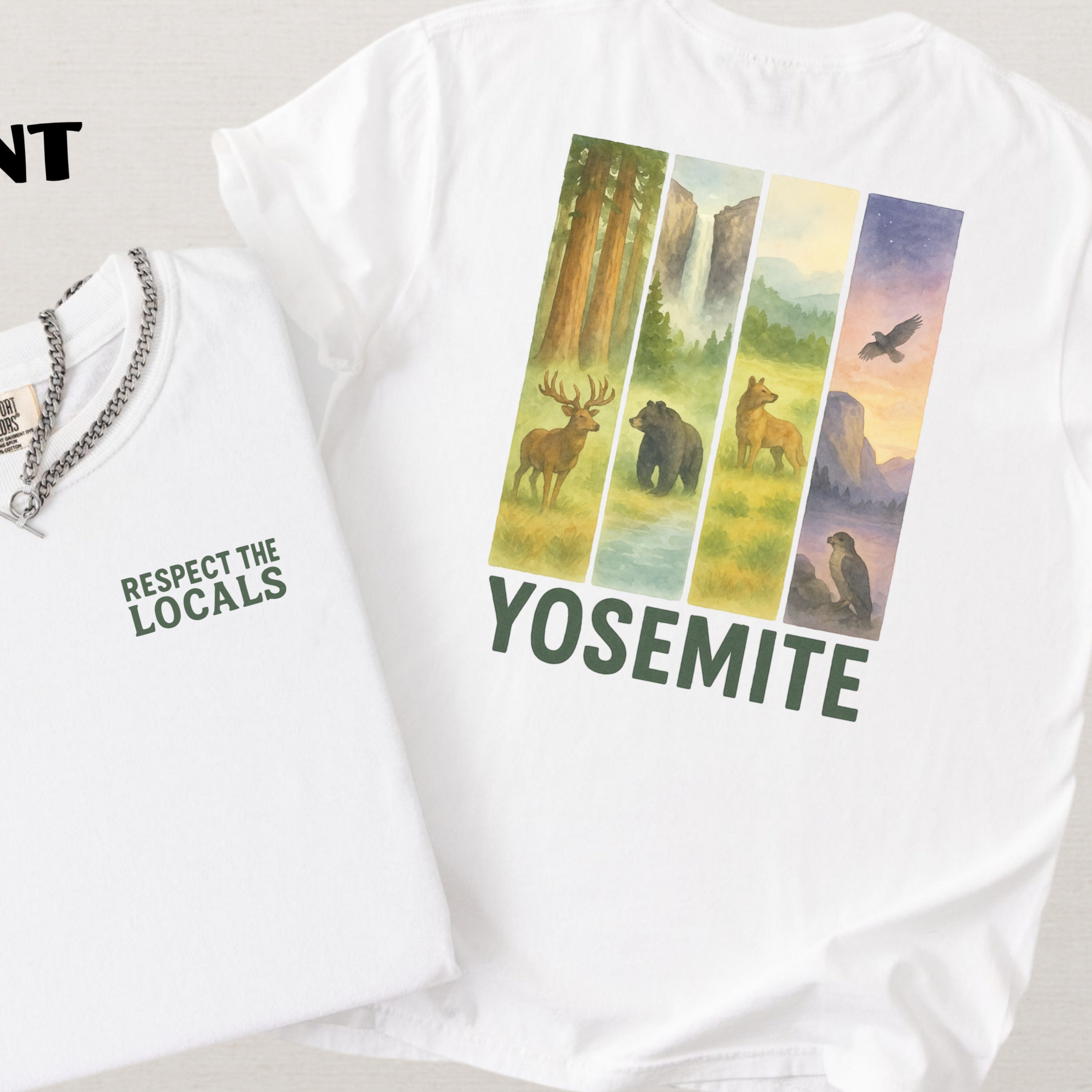 Respect The Locals Yosemite National Park Comfort Colors Souvenir T-Shirt