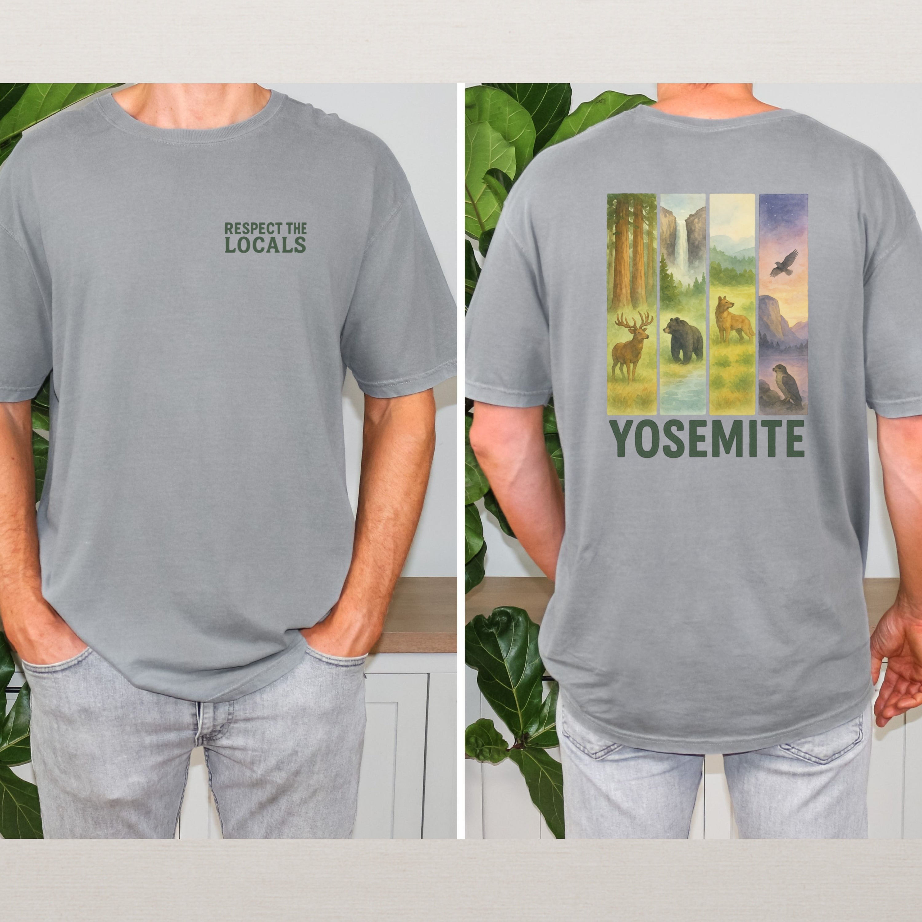 Respect The Locals Yosemite National Park Comfort Colors Souvenir T-Shirt