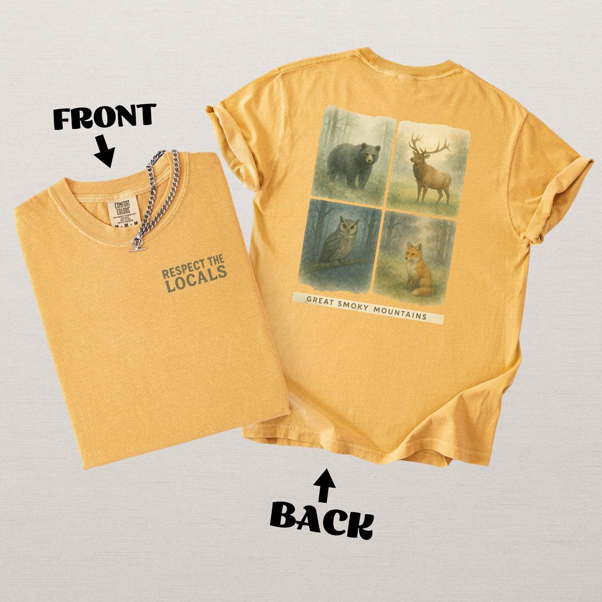 Respect The Locals Shirt Great Smoky Mountains National Park Comfort Colors Souvenir T-Shirt
