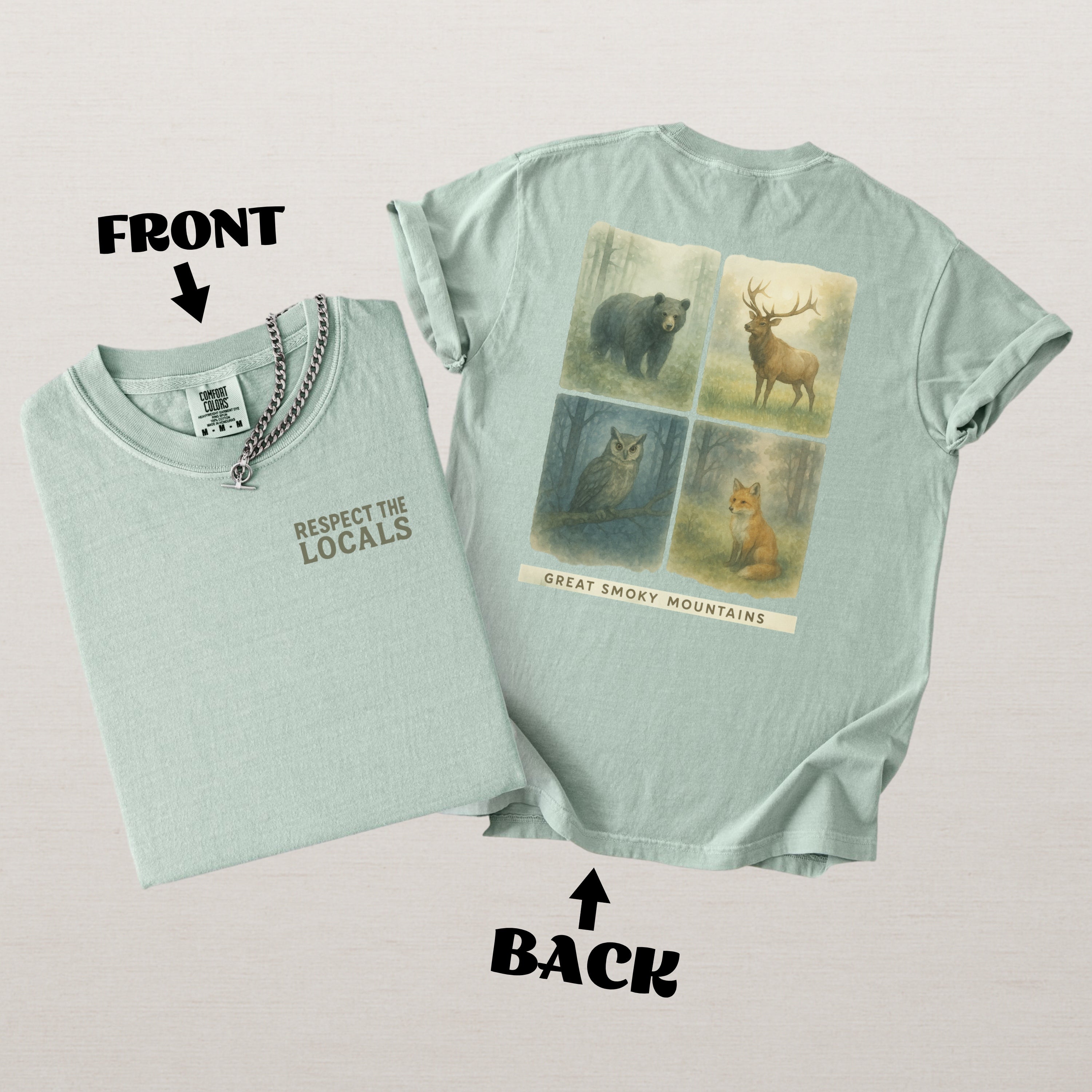 Respect The Locals Shirt Great Smoky Mountains National Park Comfort Colors Souvenir T-Shirt
