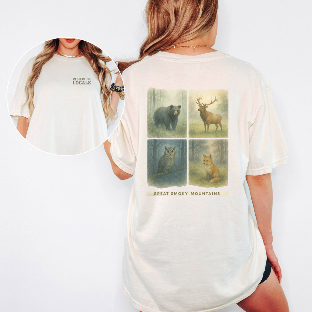 Respect The Locals Shirt Great Smoky Mountains National Park Comfort Colors Souvenir T-Shirt