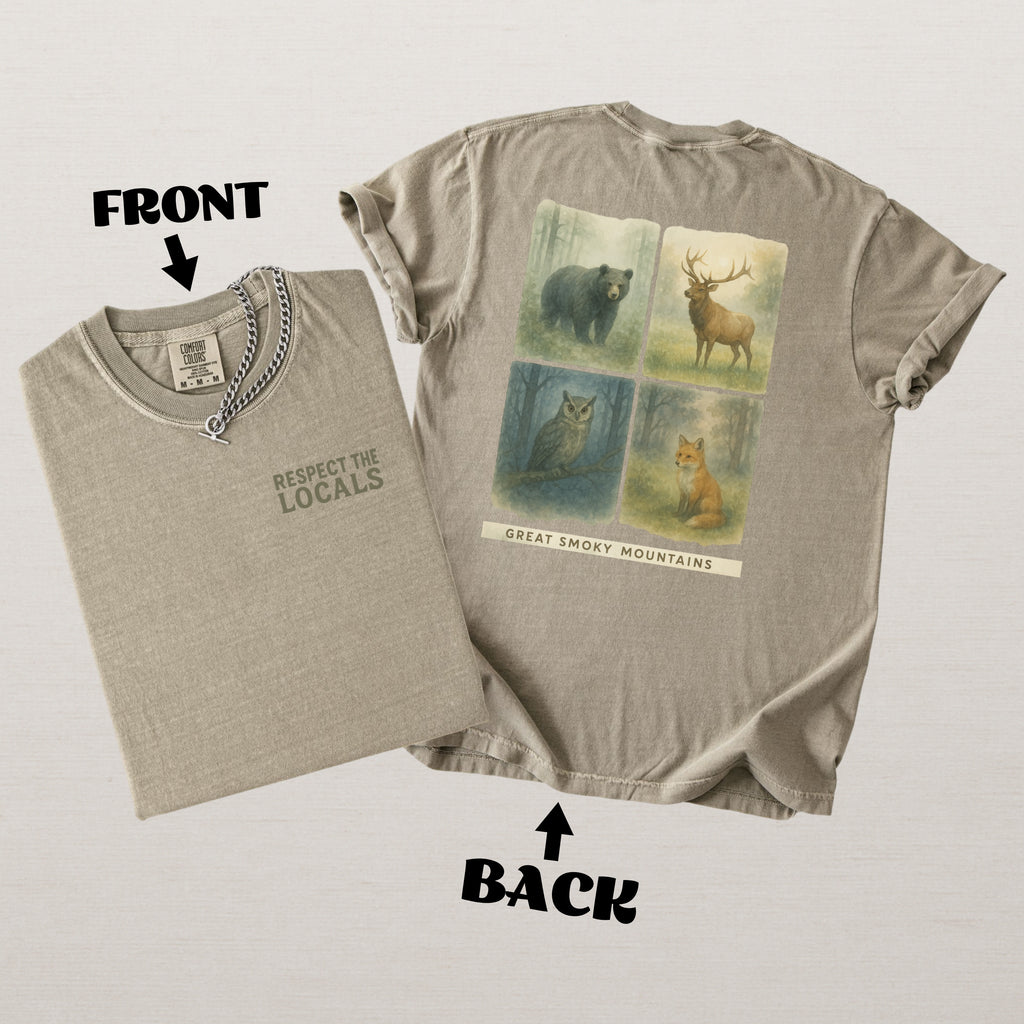 Respect The Locals Shirt Great Smoky Mountains National Park Comfort Colors Souvenir T-Shirt
