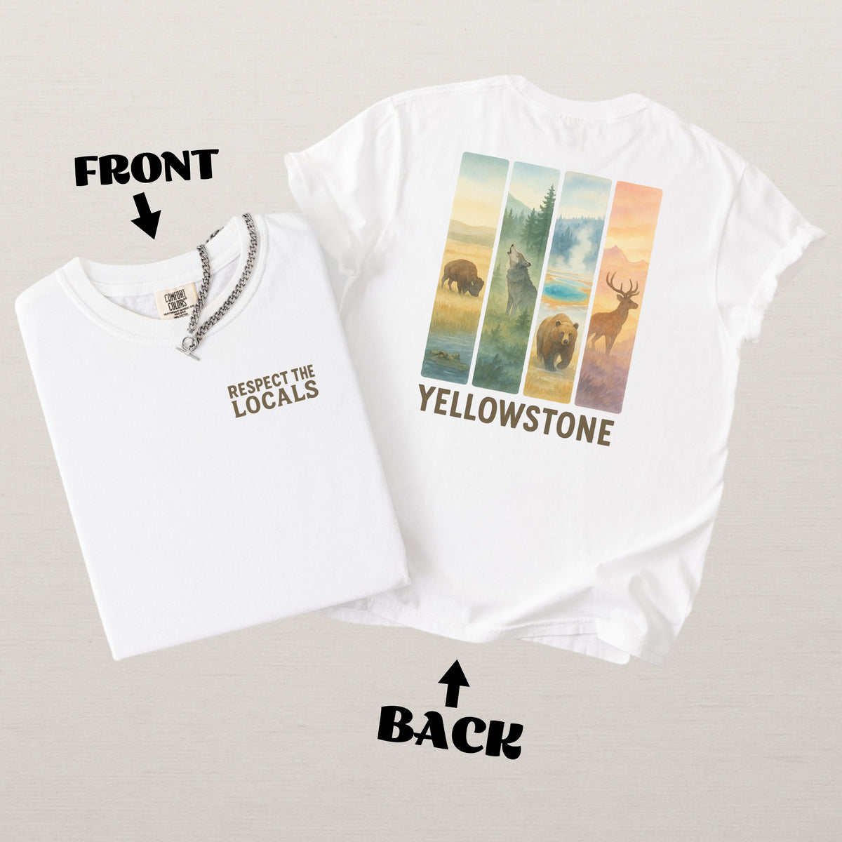 Respect The Locals Yosemite National Park Comfort Colors Souvenir T-Shirt