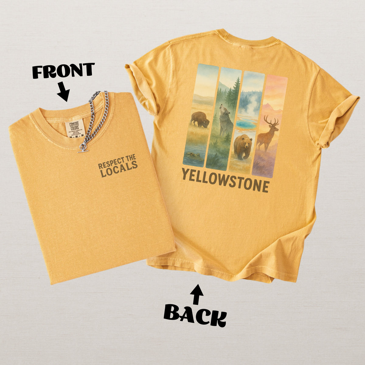 Respect The Locals Yosemite National Park Comfort Colors Souvenir T-Shirt