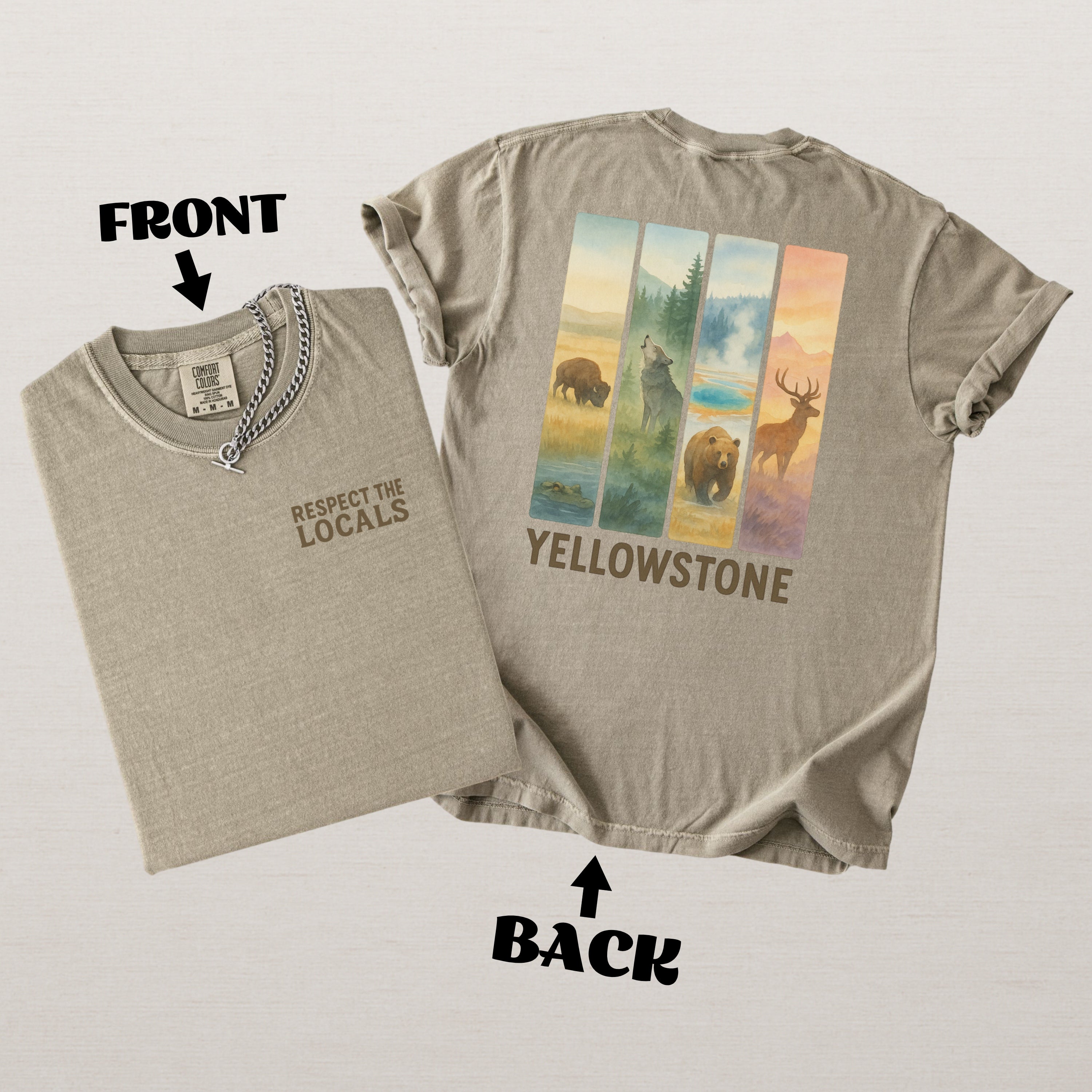Respect The Locals Yosemite National Park Comfort Colors Souvenir T-Shirt