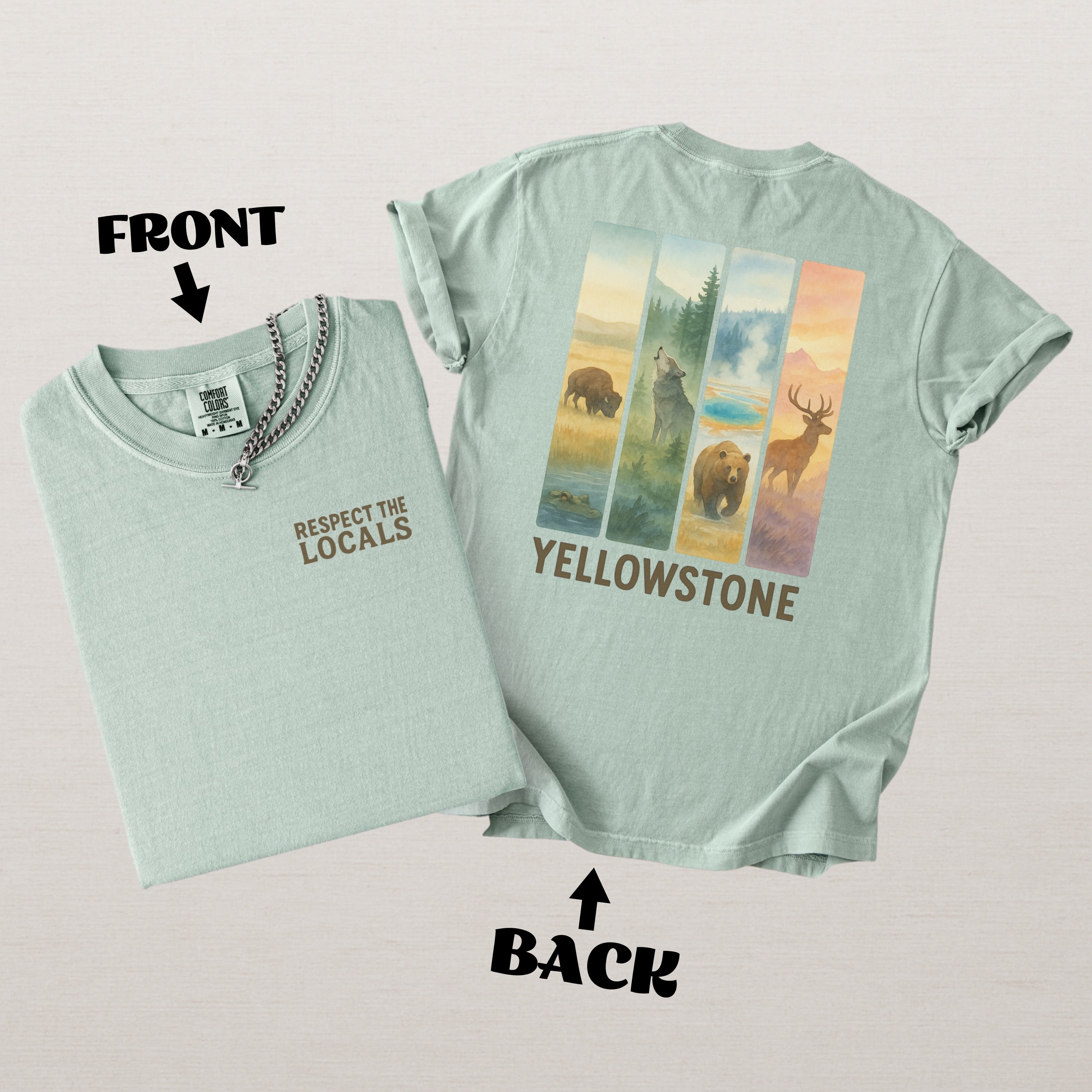 Respect The Locals Yosemite National Park Comfort Colors Souvenir T-Shirt