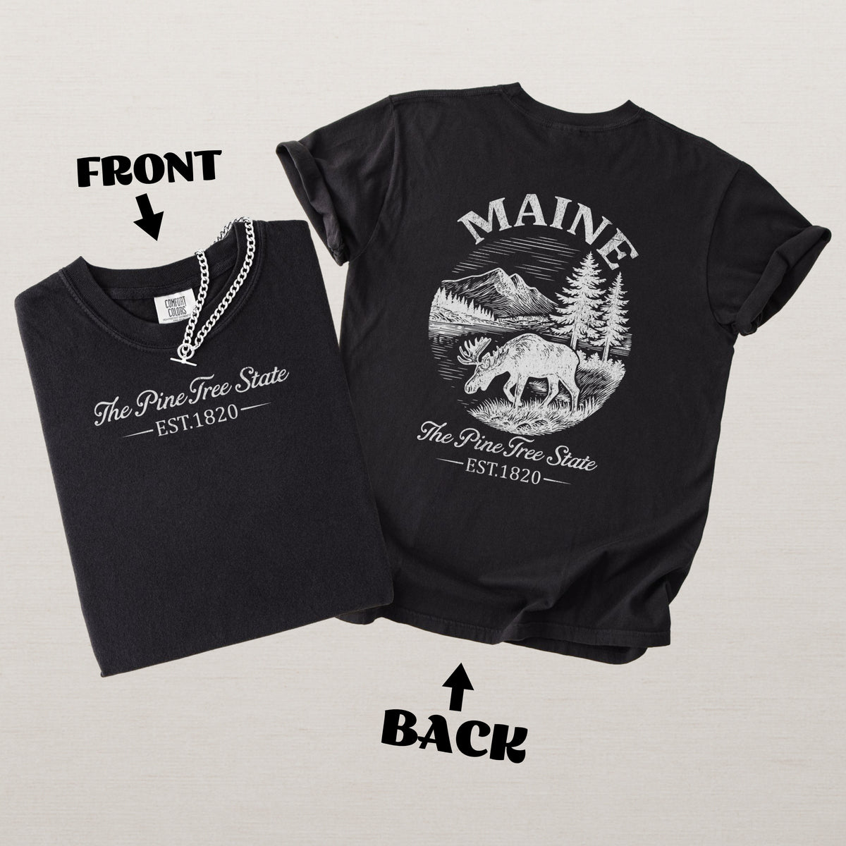 Maine Souvenir Shirt Vintage Comfort Colors Souvenir T-Shirt