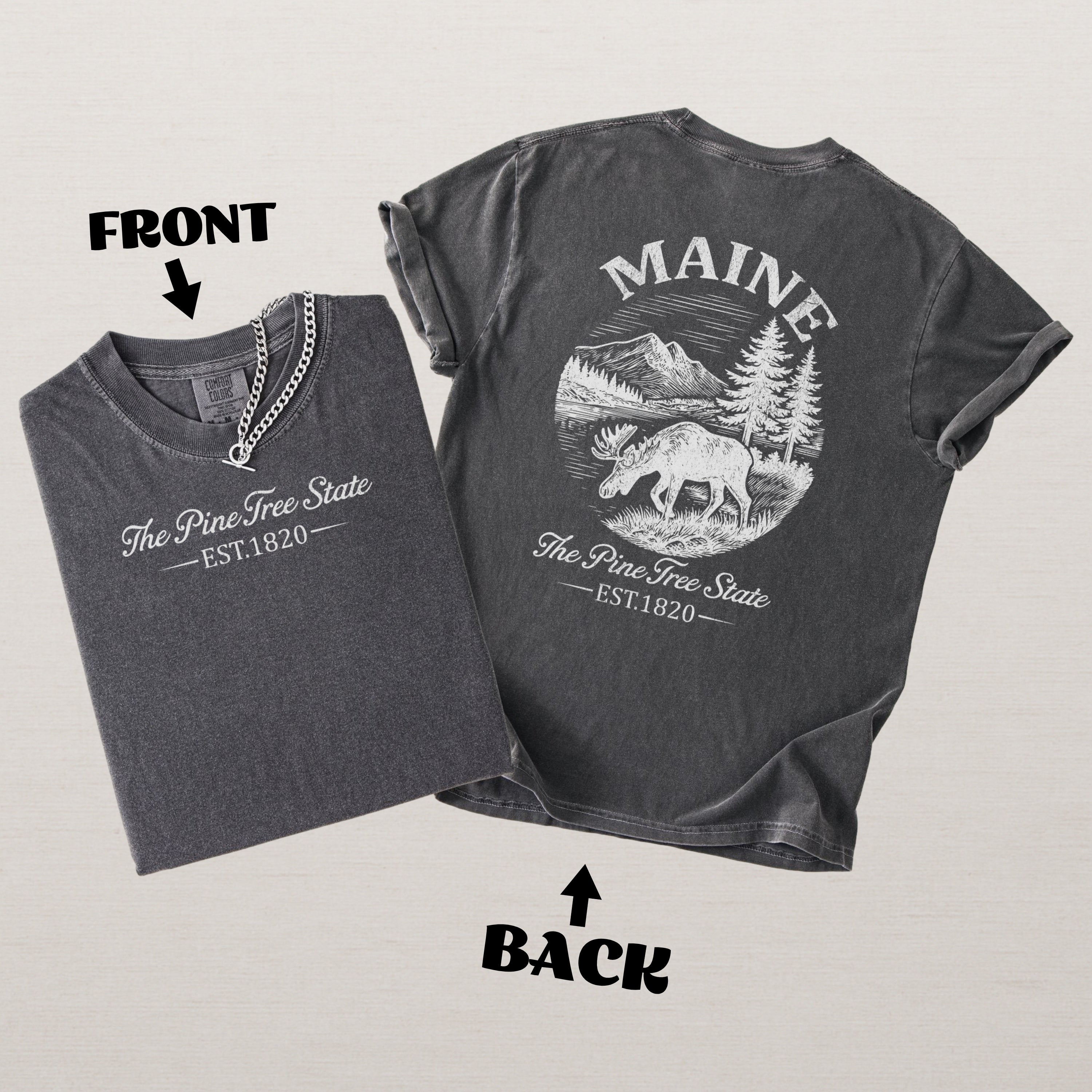 Maine Souvenir Shirt Vintage Comfort Colors Souvenir T-Shirt