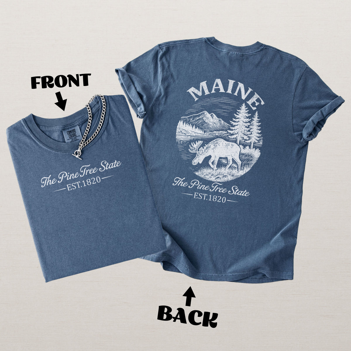 Maine Souvenir Shirt Vintage Comfort Colors Souvenir T-Shirt