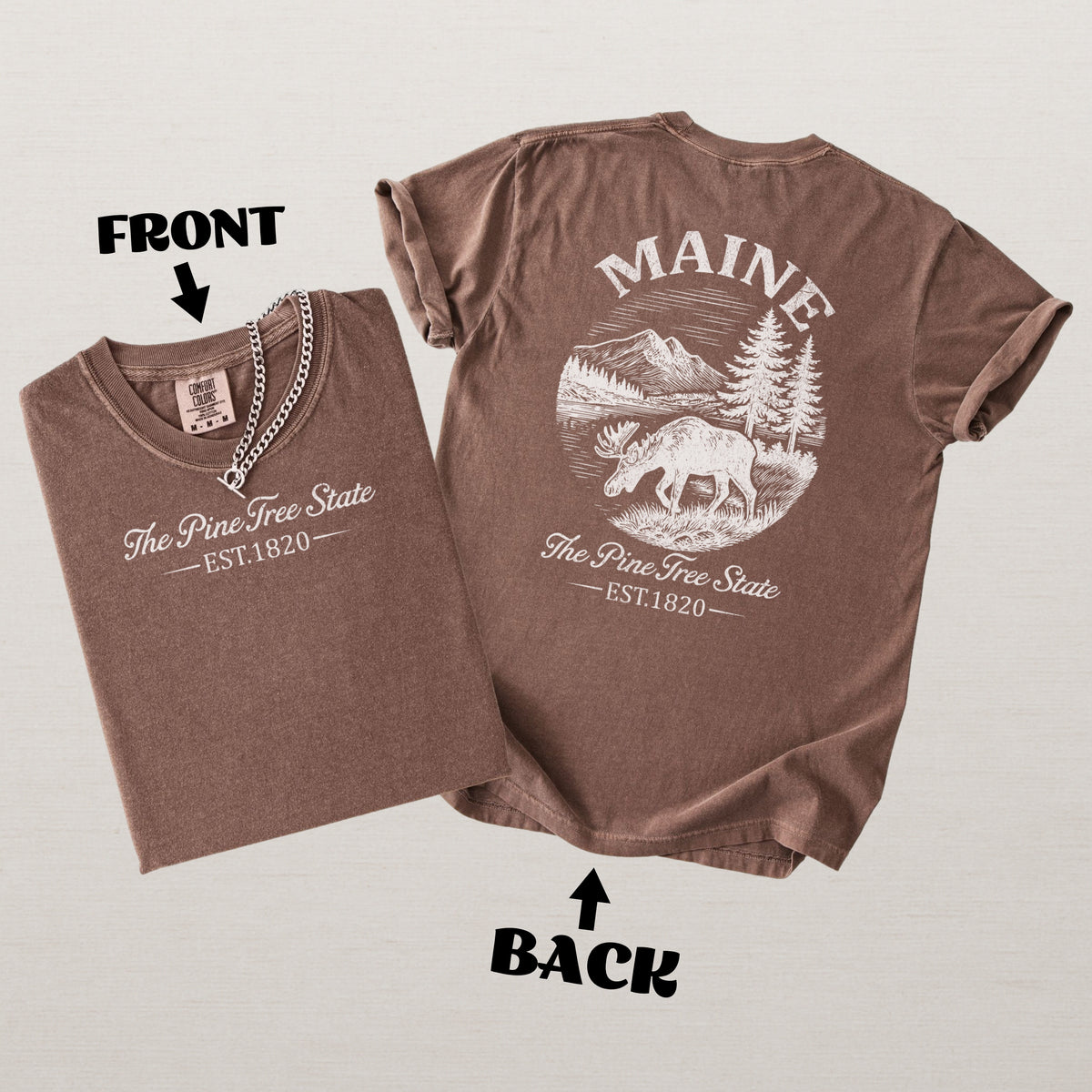 Maine Souvenir Shirt Vintage Comfort Colors Souvenir T-Shirt