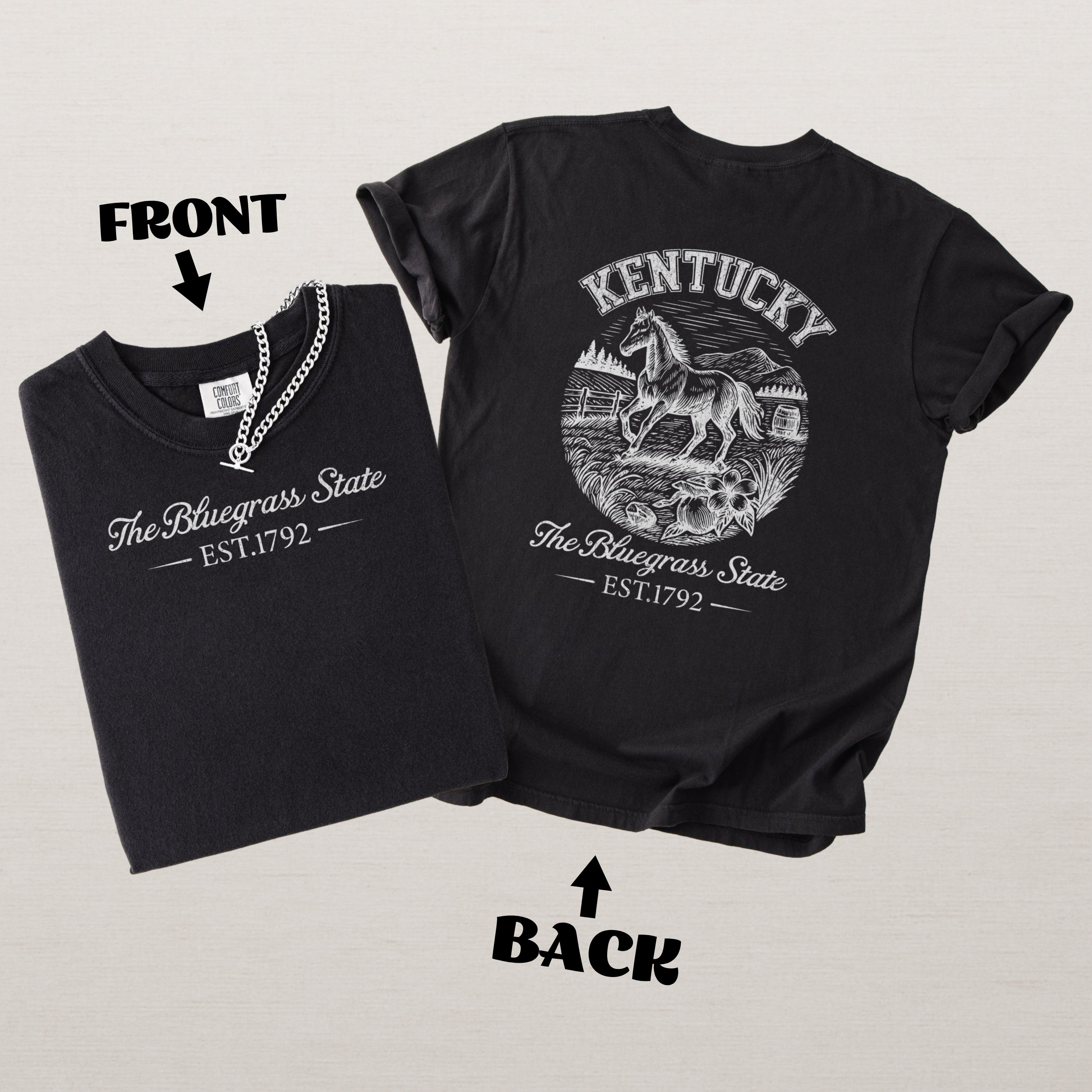 Kentucky Vintage Bluegrass State Comfort Colors Souvenir T-Shirt