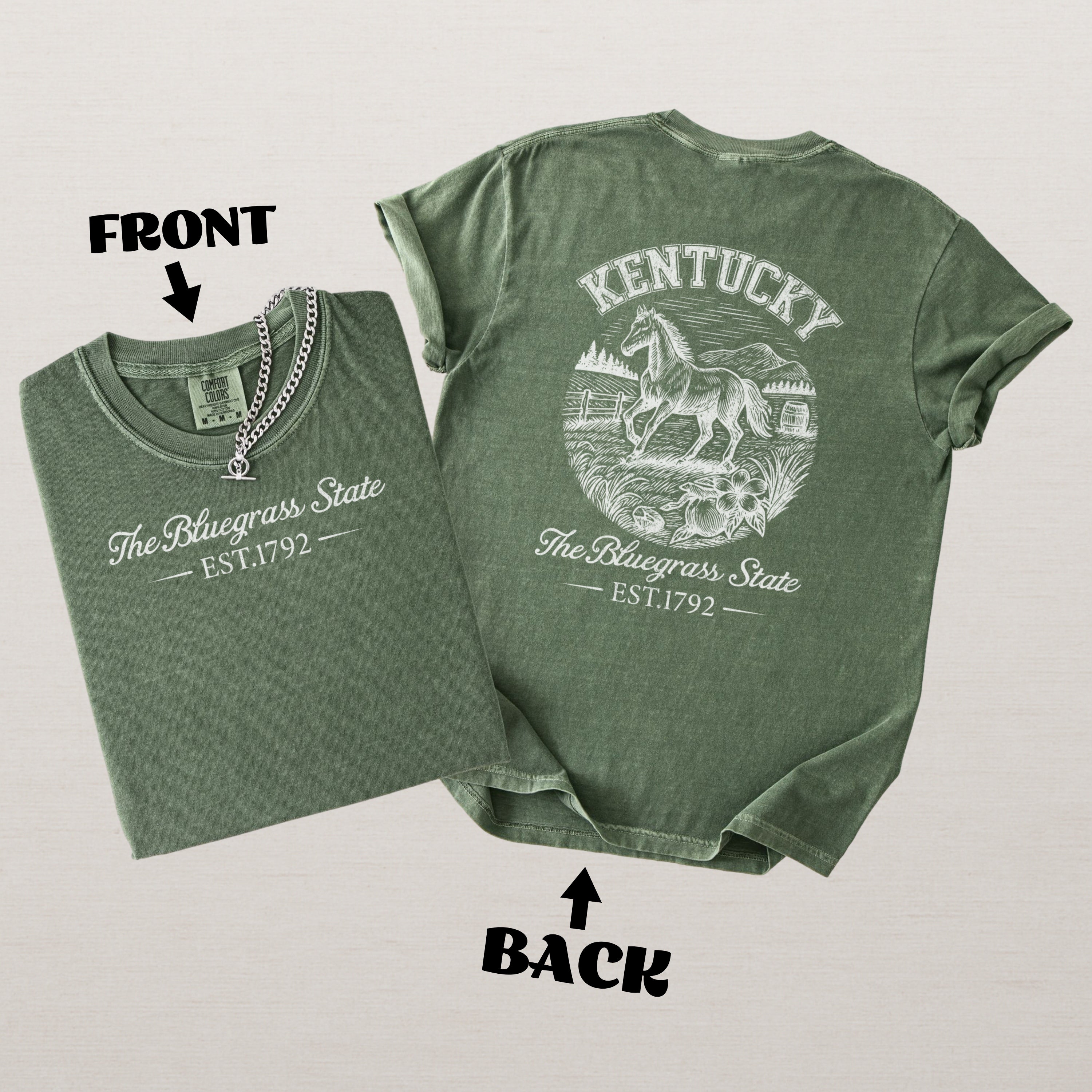 Kentucky Vintage Bluegrass State Comfort Colors Souvenir T-Shirt