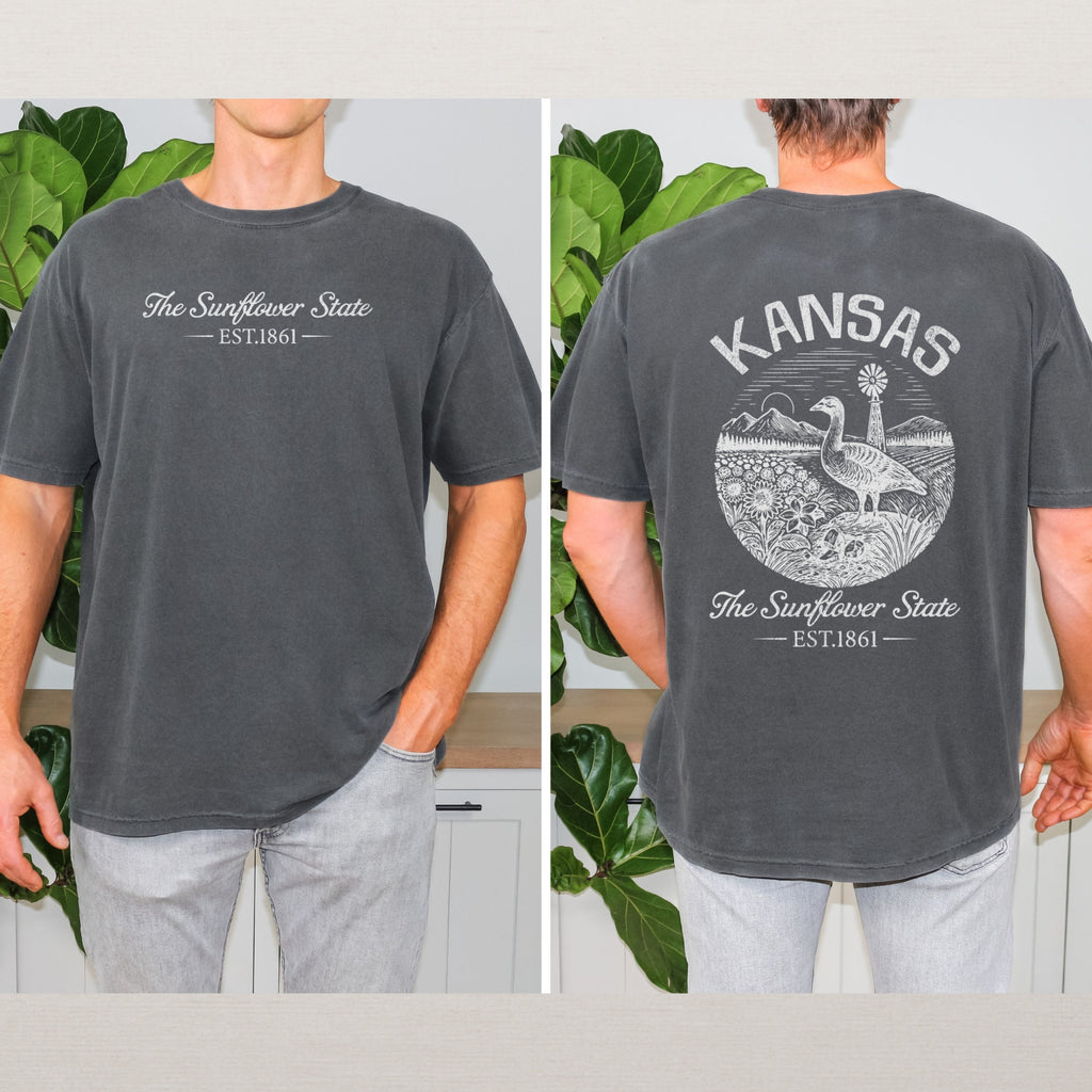 Kansas Retro Sunflower Comfort Colors Souvenir T-Shirt