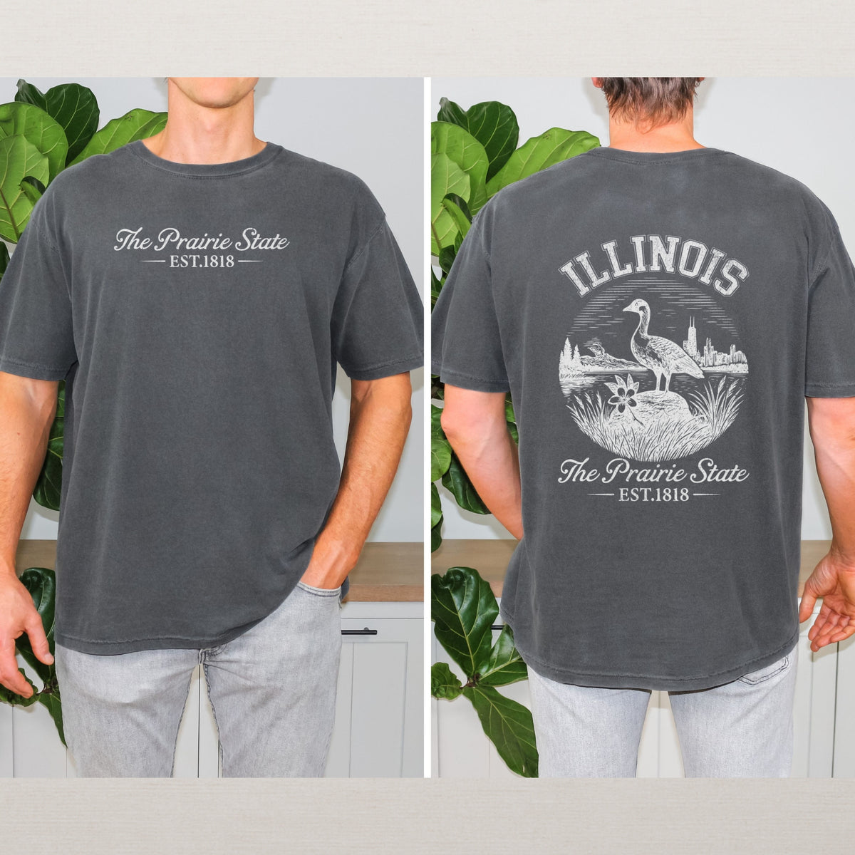 Illinois Retro Land of Lincoln Comfort Colors Souvenir T-Shirt