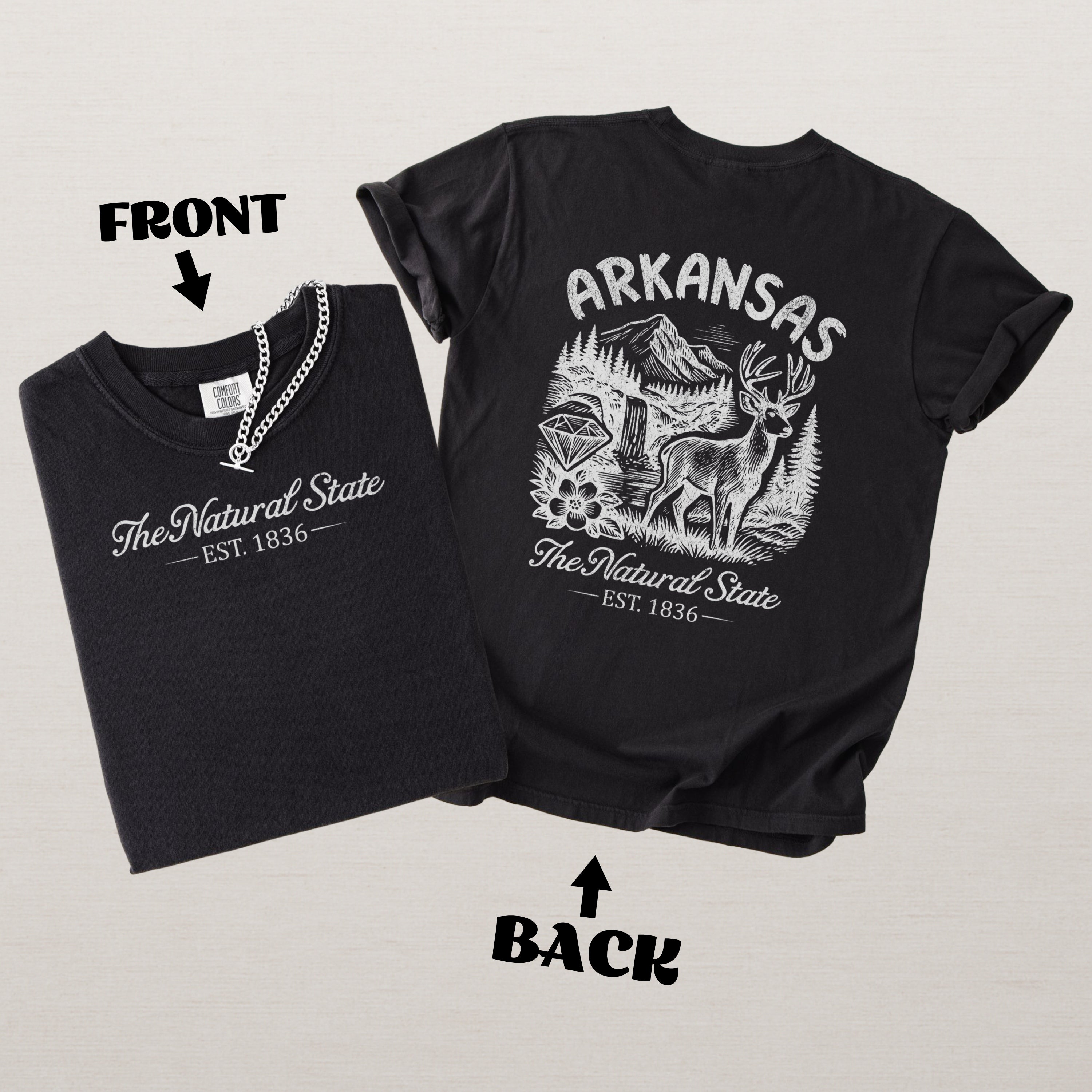 Arkansas Vintage Nature Scene Comfort Colors Souvenir T-Shirt