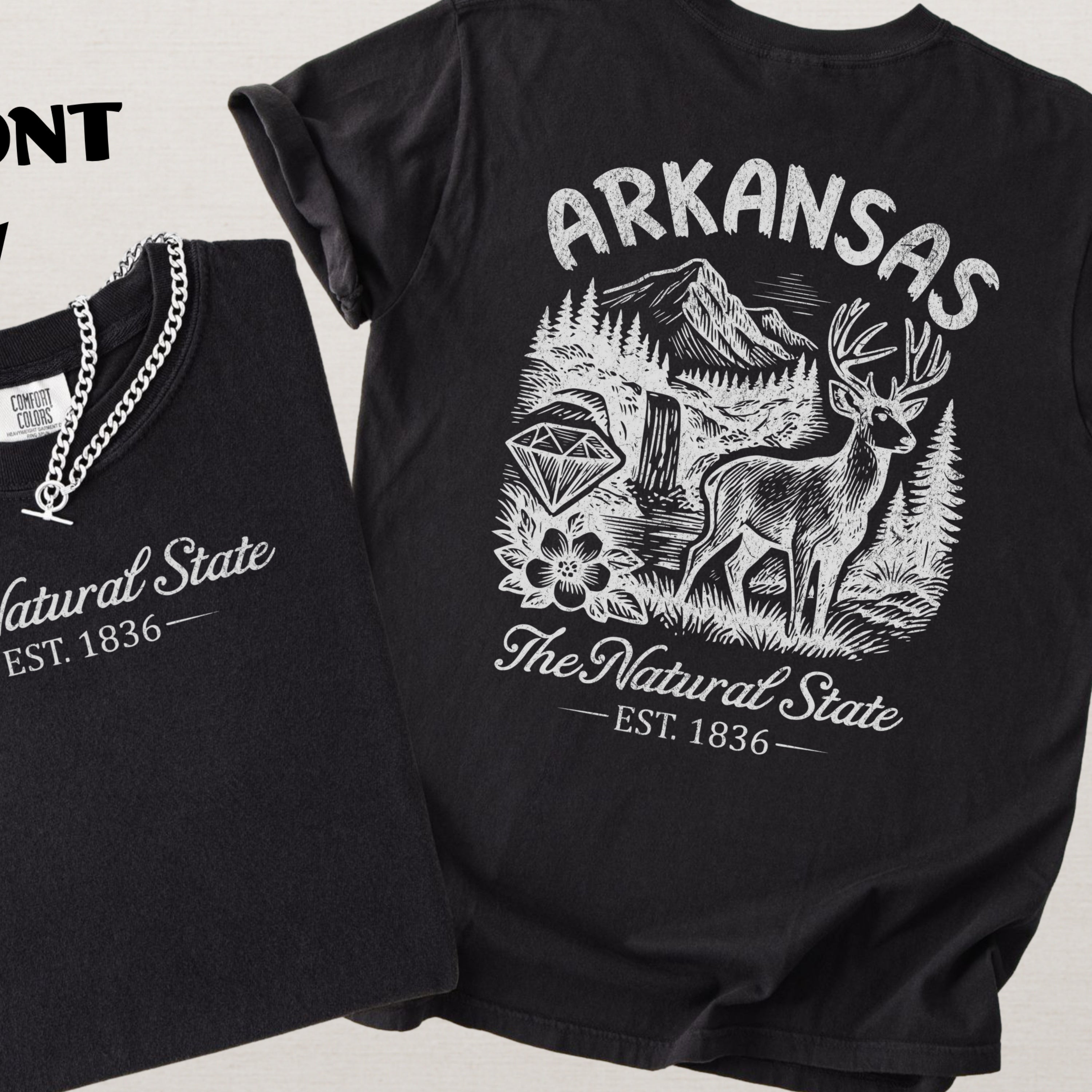 Arkansas Vintage Nature Scene Comfort Colors Souvenir T-Shirt