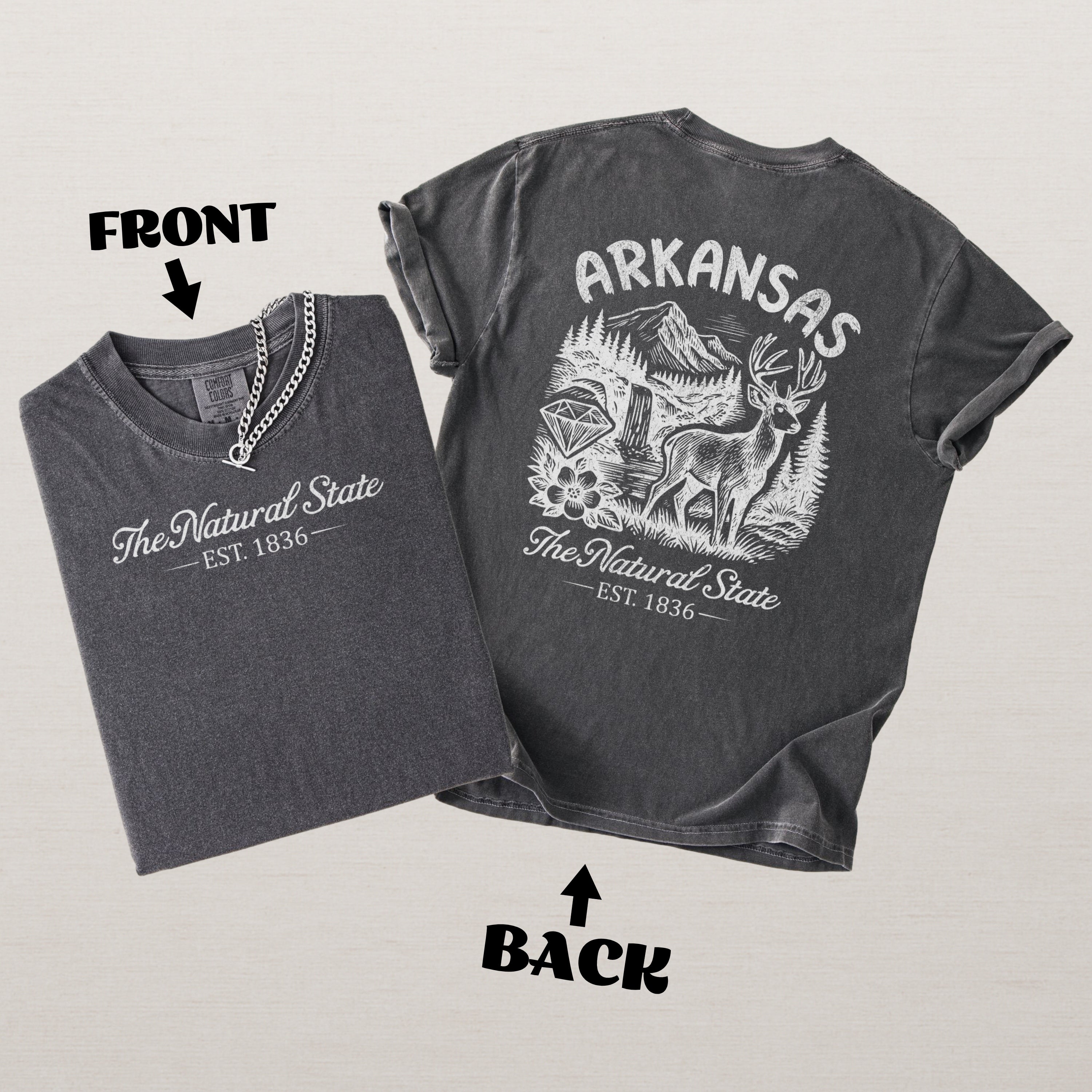 Arkansas Vintage Nature Scene Comfort Colors Souvenir T-Shirt