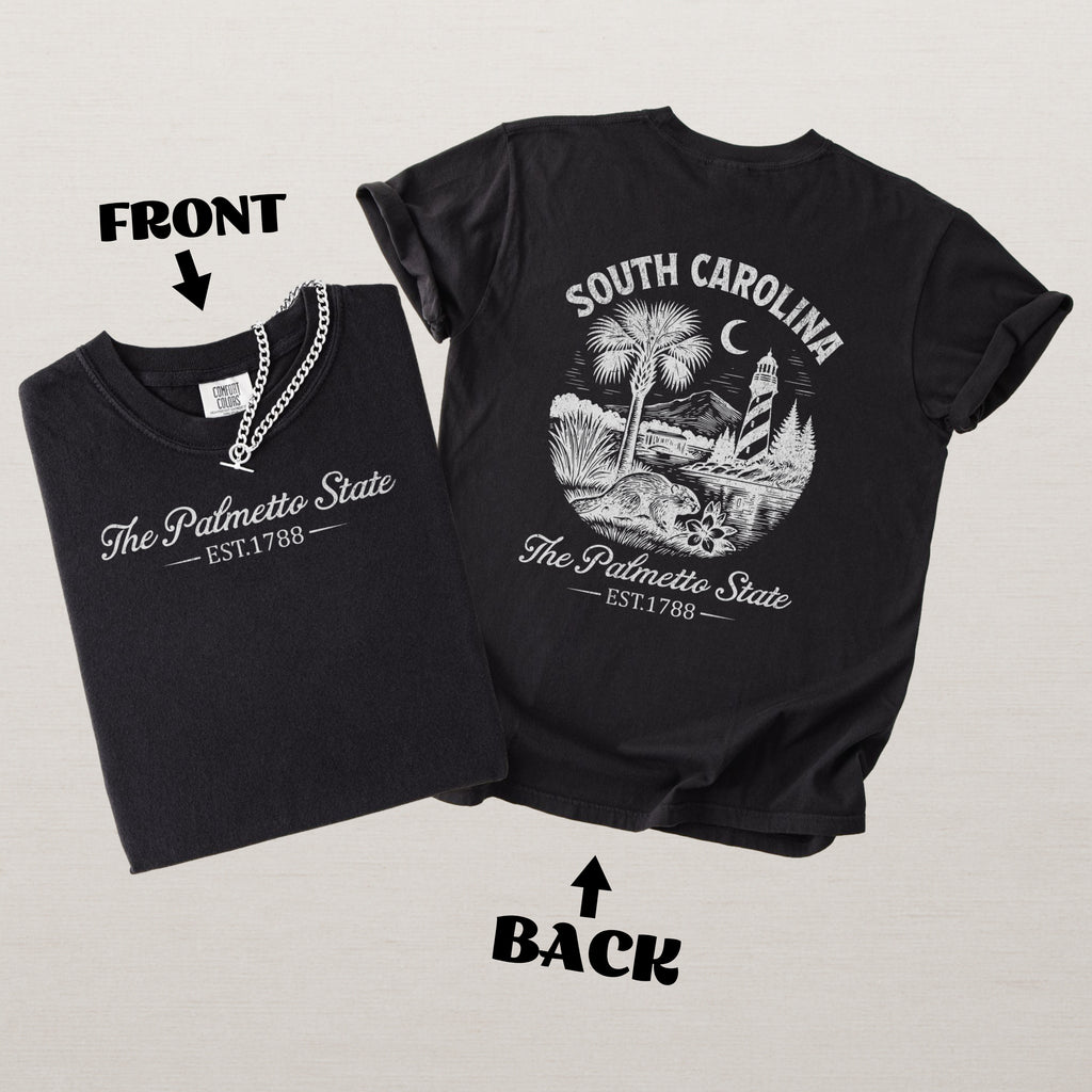 South Carolina Retro Palmetto State Comfort Colors Souvenir T-Shirt