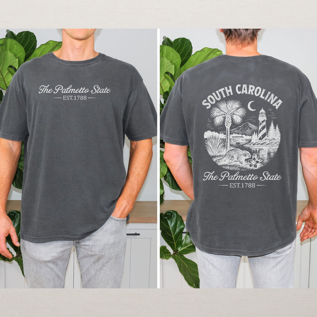 South Carolina Retro Palmetto State Comfort Colors Souvenir T-Shirt