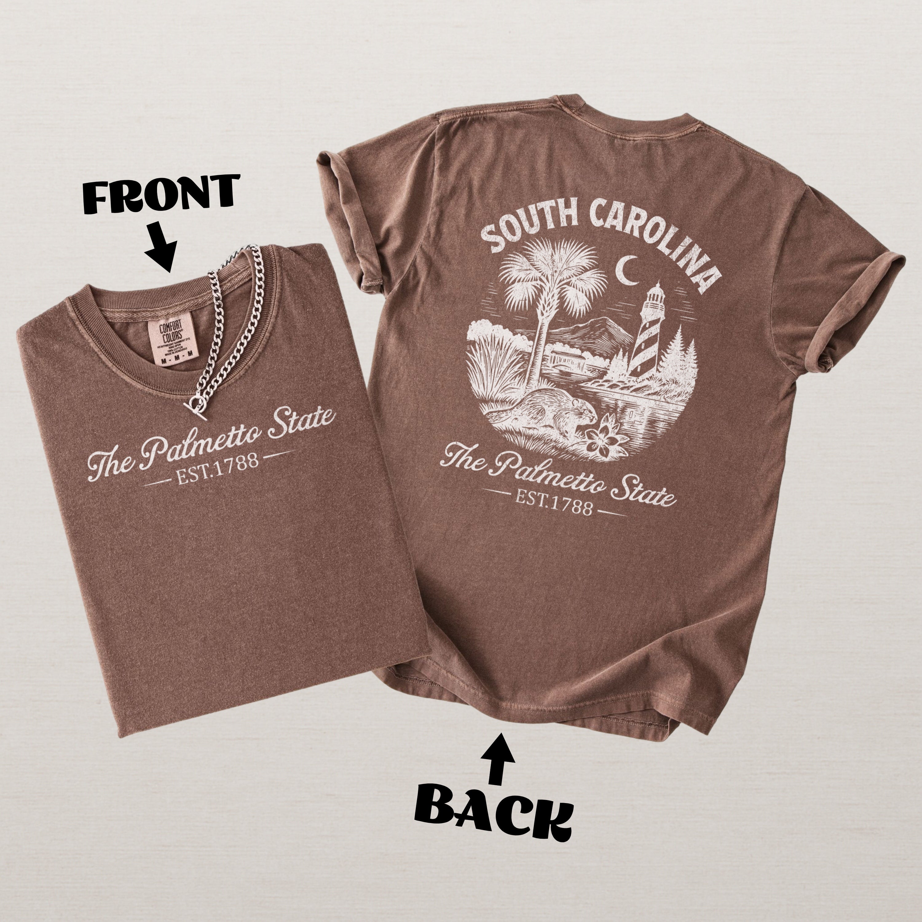 South Carolina Retro Palmetto State Comfort Colors Souvenir T-Shirt