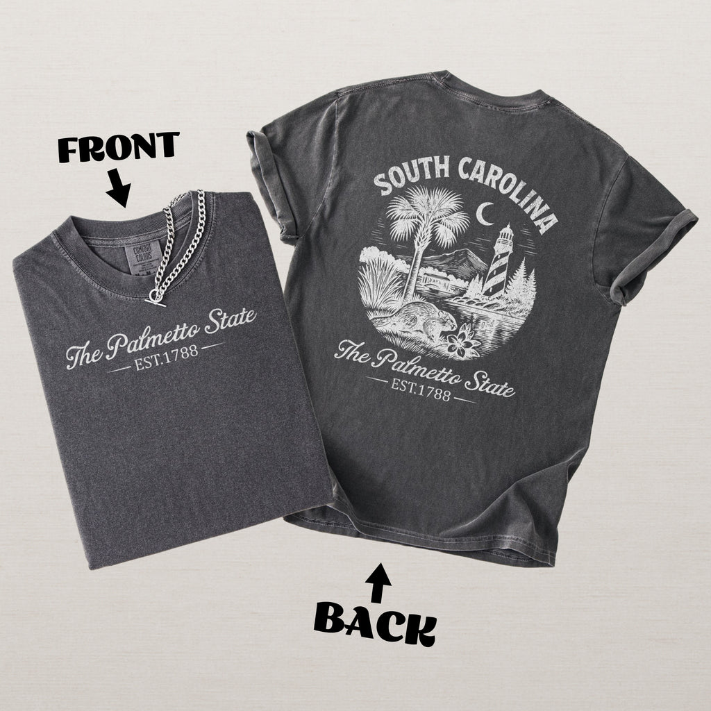 South Carolina Retro Palmetto State Comfort Colors Souvenir T-Shirt
