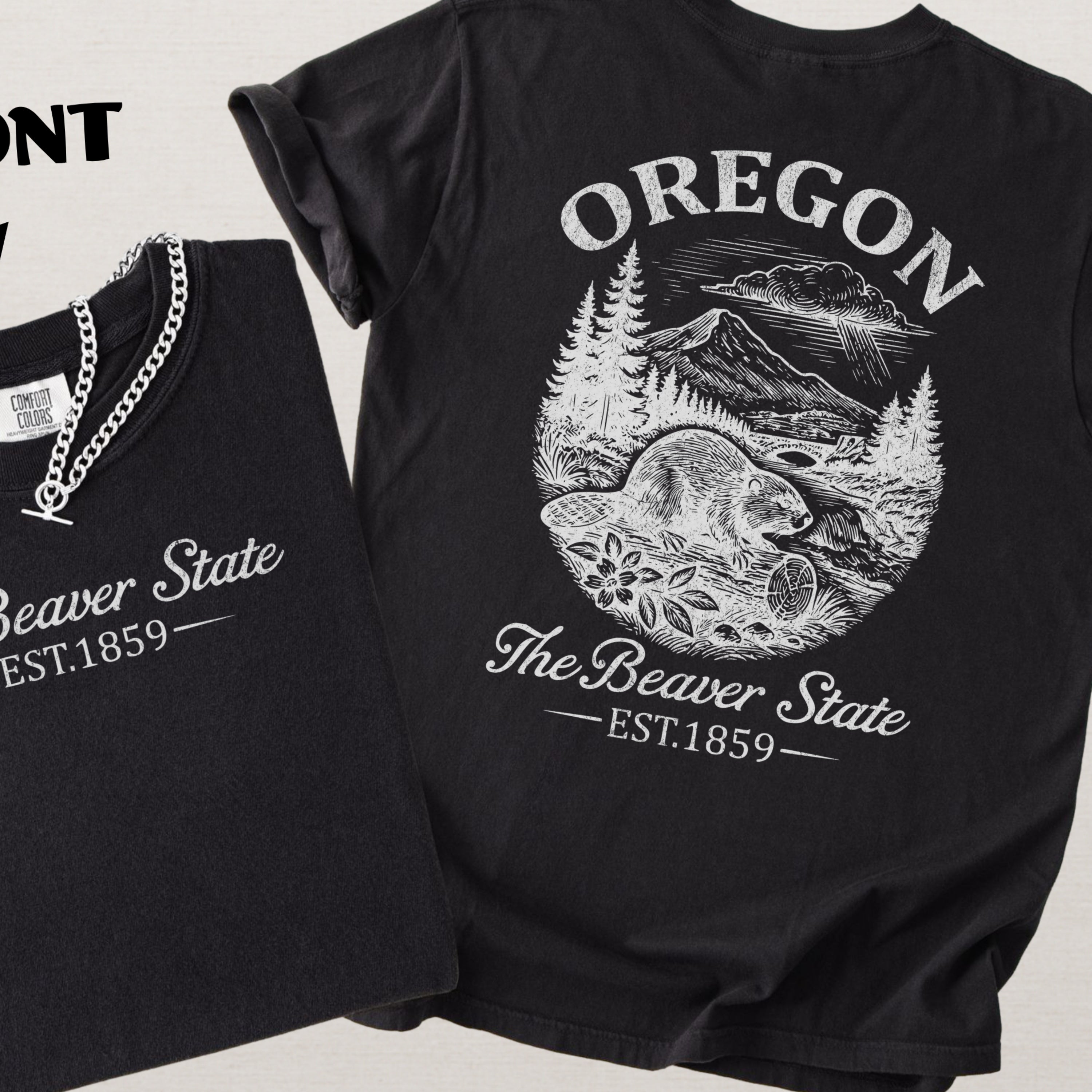 Oregon Retro Beaver State Comfort Colors Souvenir T-Shirt