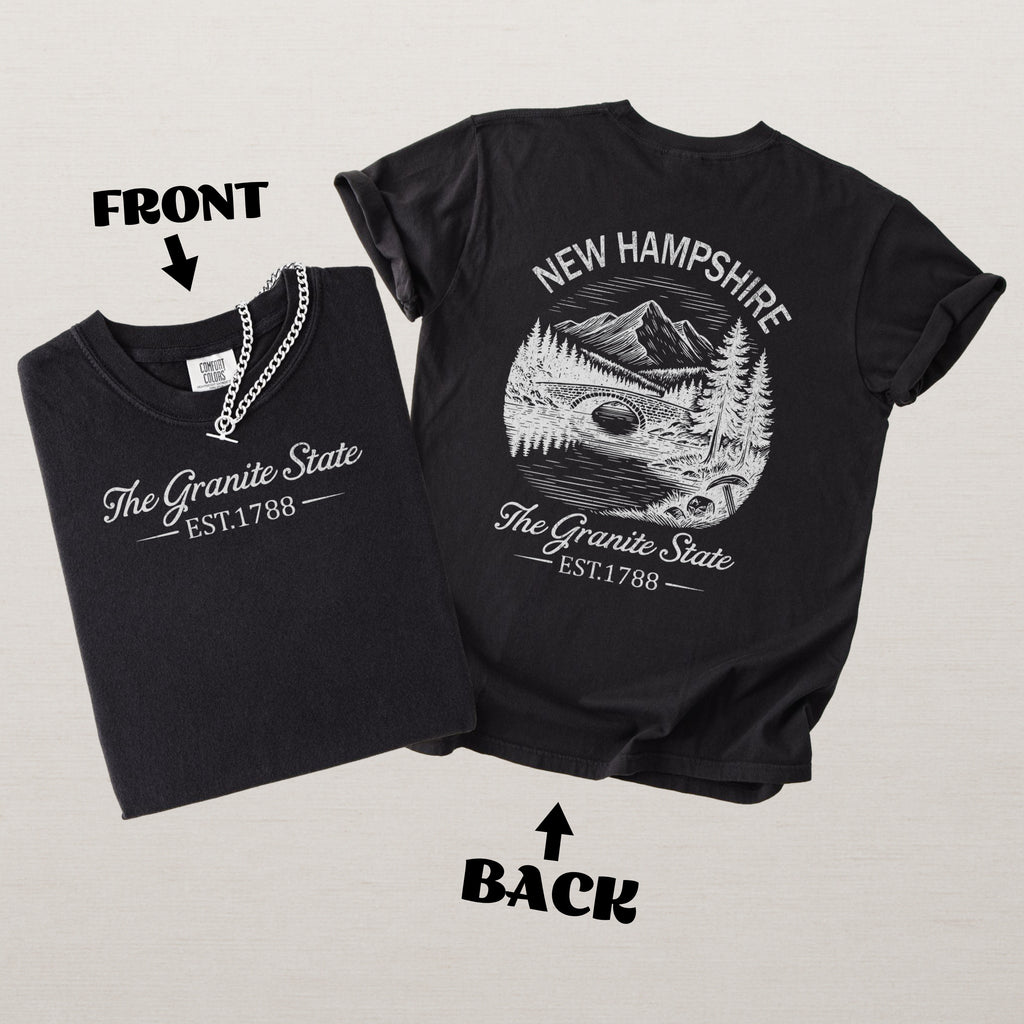New Hampshire  Retro Mountain Granite State Comfort Colors Souvenir T-Shirt