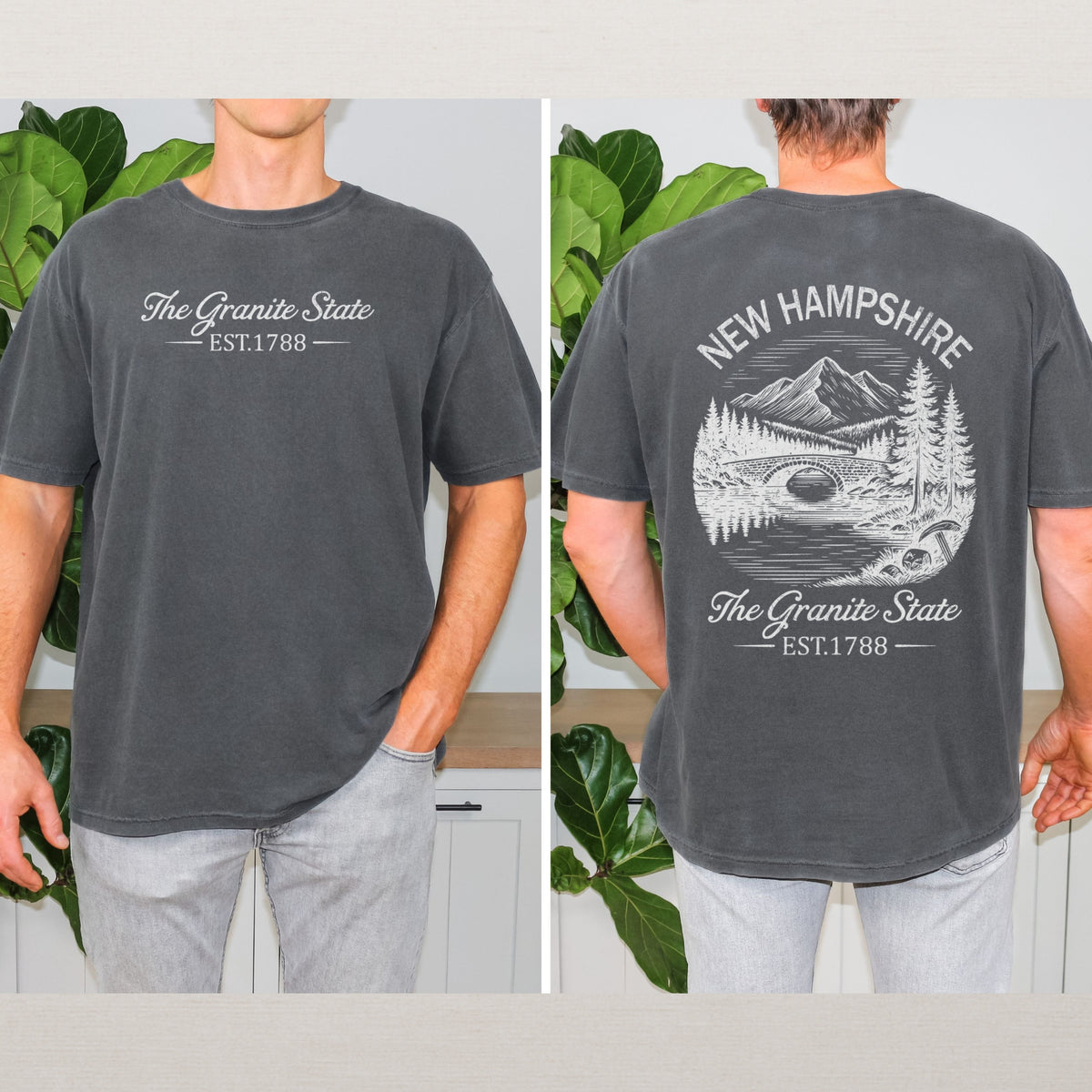 New Hampshire  Retro Mountain Granite State Comfort Colors Souvenir T-Shirt