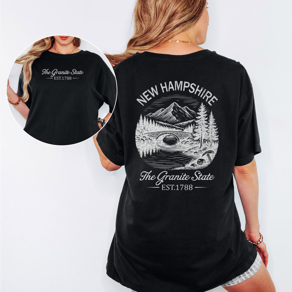 New Hampshire  Retro Mountain Granite State Comfort Colors Souvenir T-Shirt