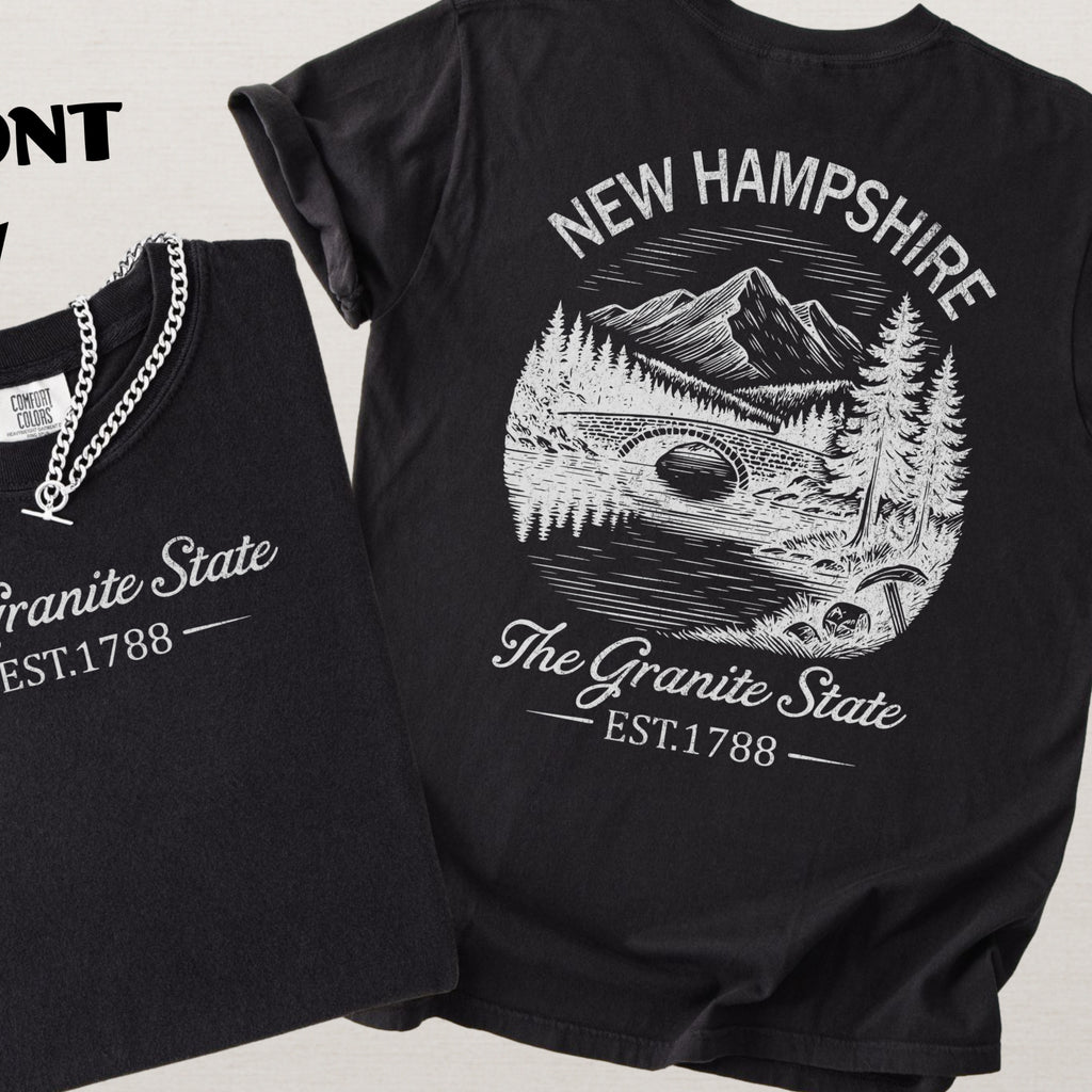 New Hampshire  Retro Mountain Granite State Comfort Colors Souvenir T-Shirt